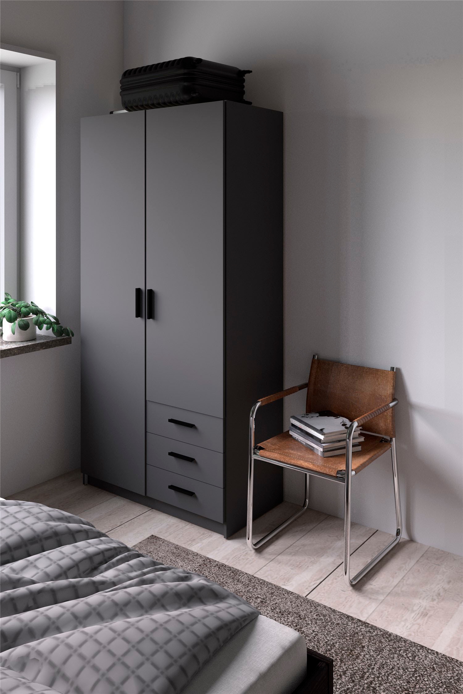 INOSIGN Kleiderschrank »Sprint Drehtürenschrank, Aufbewahrung Kasten Schrank Stauraum«, Breite 98,5/147 oder 195,5 cm, je mit Einlegeböden und Kleiderstange