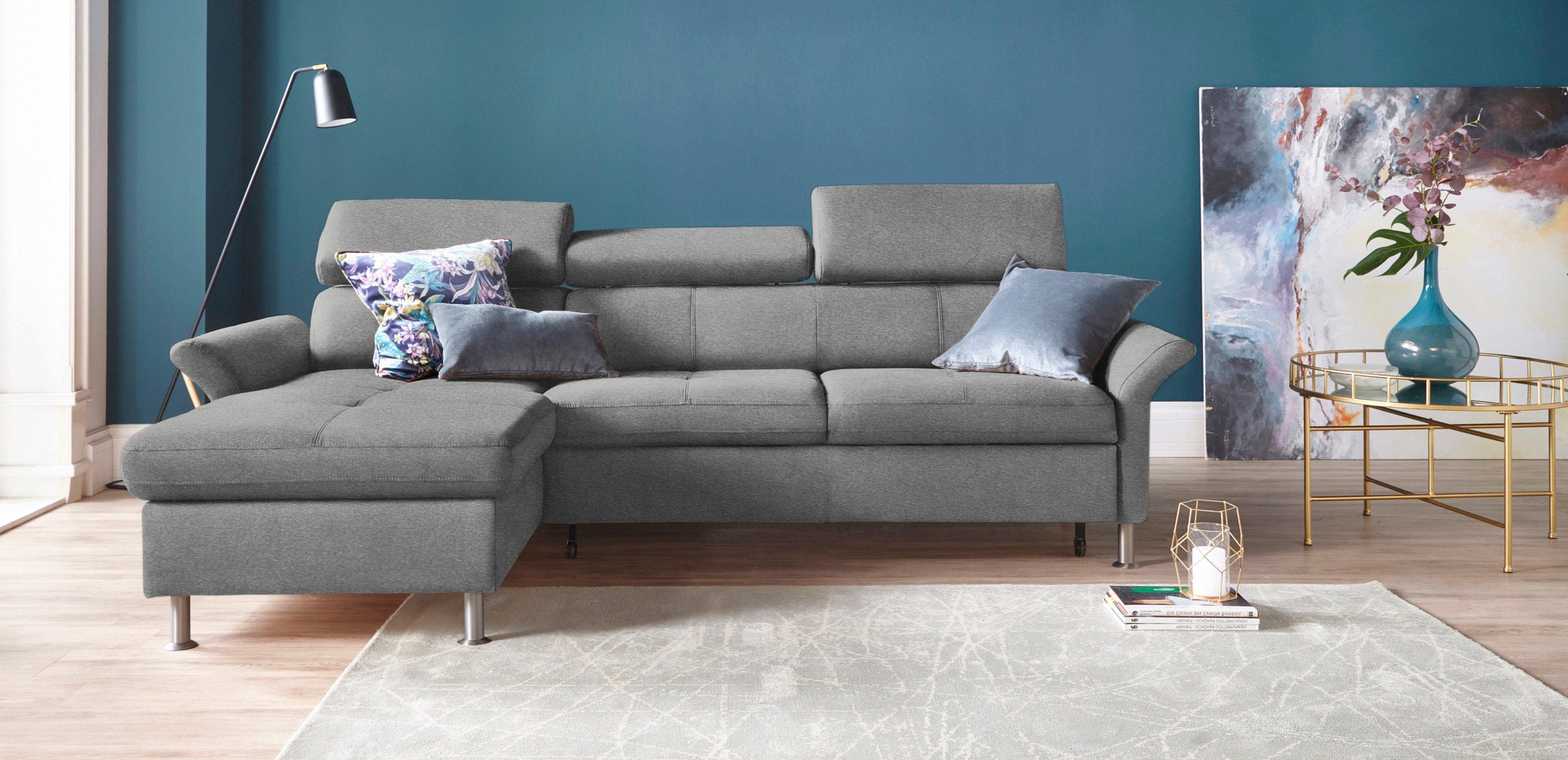 exxpo - sofa fashion Ecksofa »Maretto, bequem & komfortabel, bodenfrei, Bre günstig online kaufen