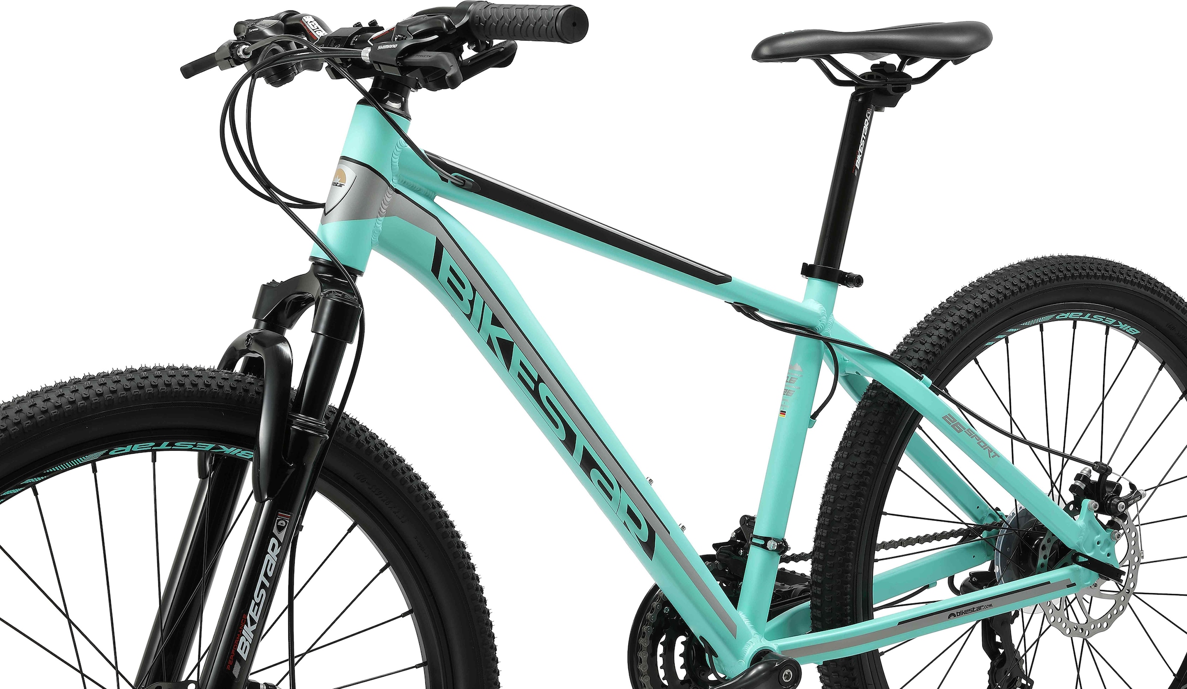 Bikestar Mountainbike 21 Gang Shimano RD-TY300 Schaltwerk Kettenschaltung für Damen und Herren, Kettenschaltung
