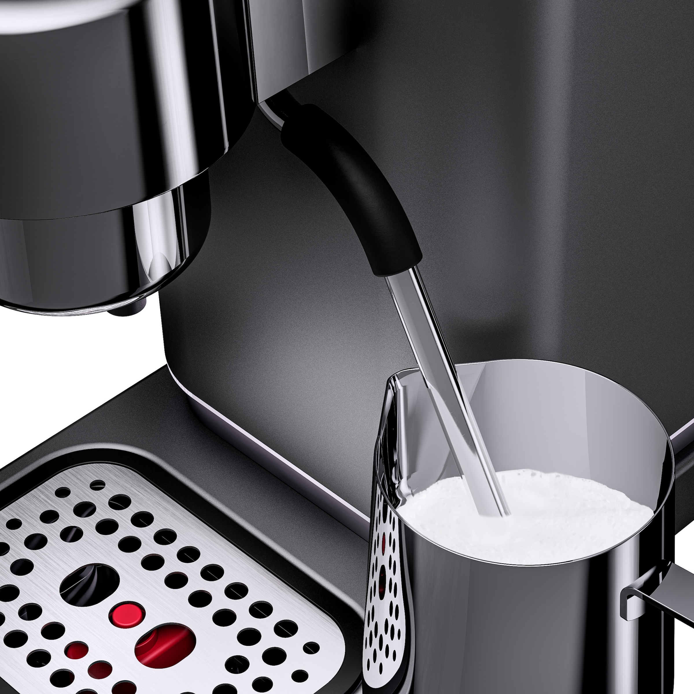 WMF Espressomaschine »Lumero Stone Grey«, kompakt, dezente LED-Beleuchtung, 15 bar, 1350 Watt, Milchschaumdüse
