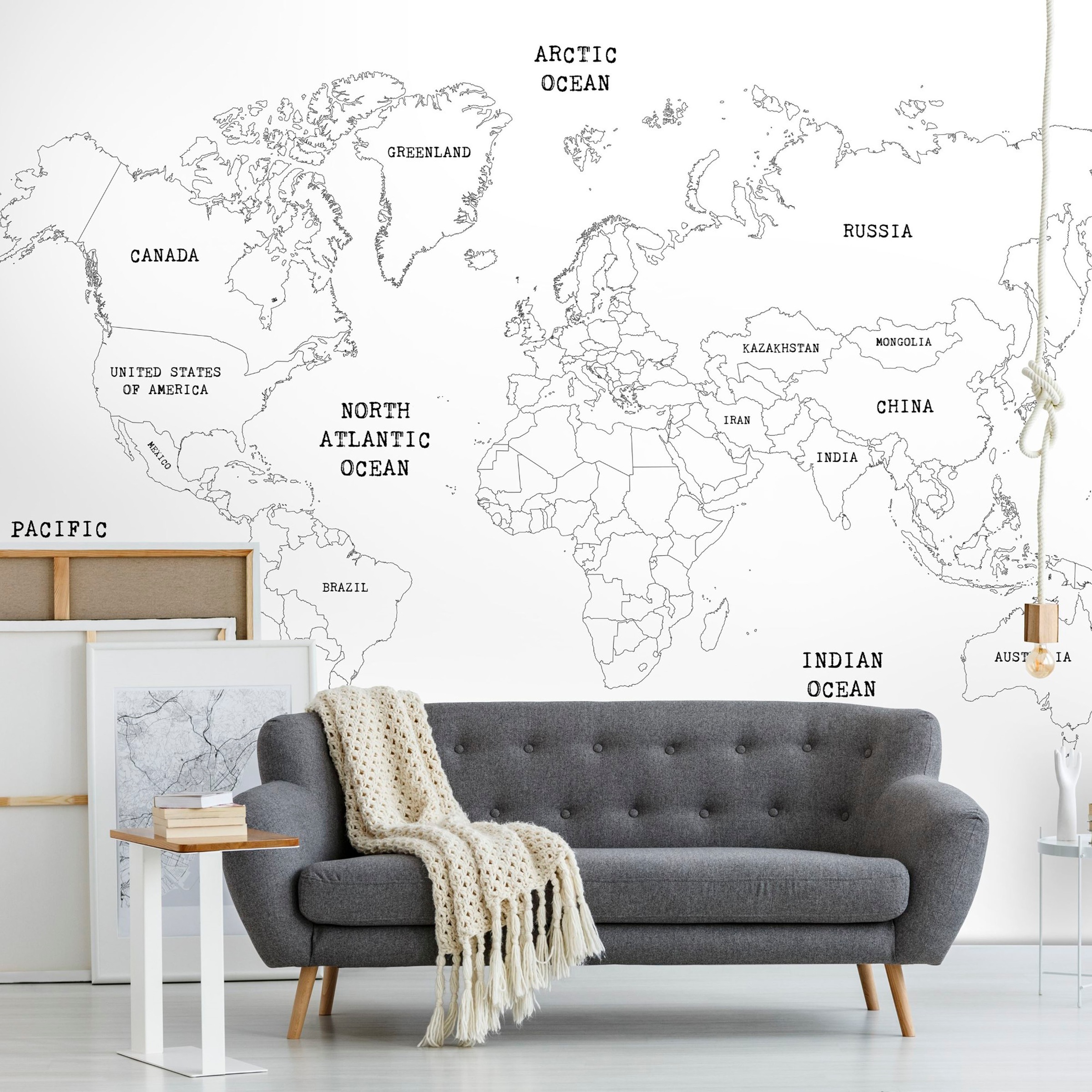 Art for the home Fototapete »Worldmap« glatt 400x280cm günstig online kaufen
