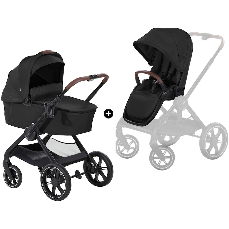 HAUCK Kombi-Kinderwagen »Walk N Care Air Set, black« 22 kg belastbar bis 22 kg black