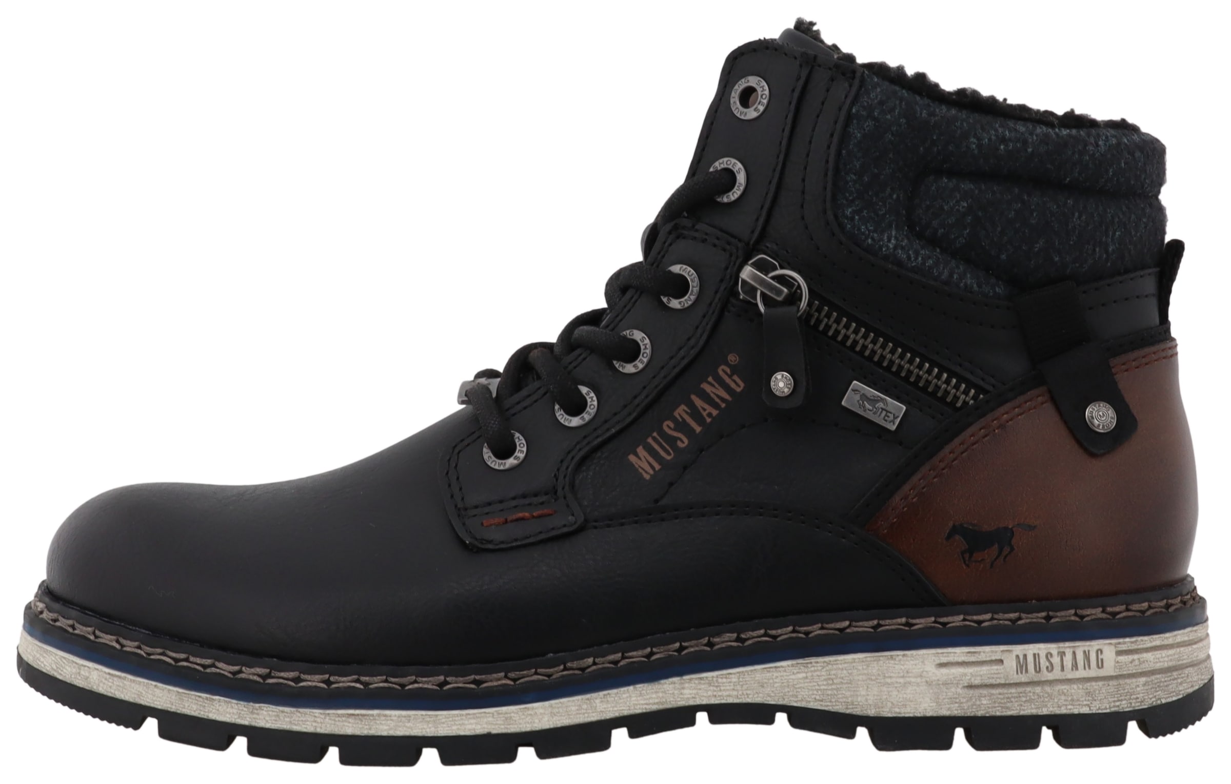 Mustang Shoes Winterboots »Mariko«, Workerboots, Schnürboots mit TEX-Ausstattung