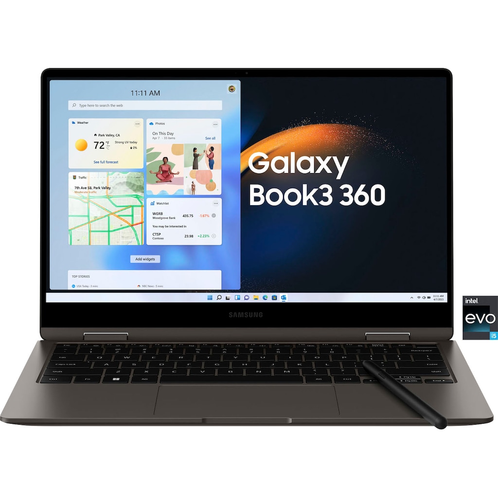 Samsung Notebook »Galaxy Book3 360«, 33,78 cm, / 13,3 Zoll, Intel, Core i5, Iris Xe Graphics, 256 GB SSD