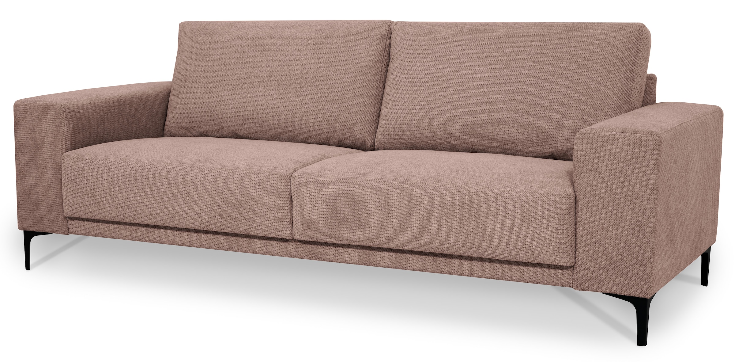 OTTO home 3-Sitzer »Xander« Breite 224 cm, Soft-Touch Chenille, schwarze Metallfüße