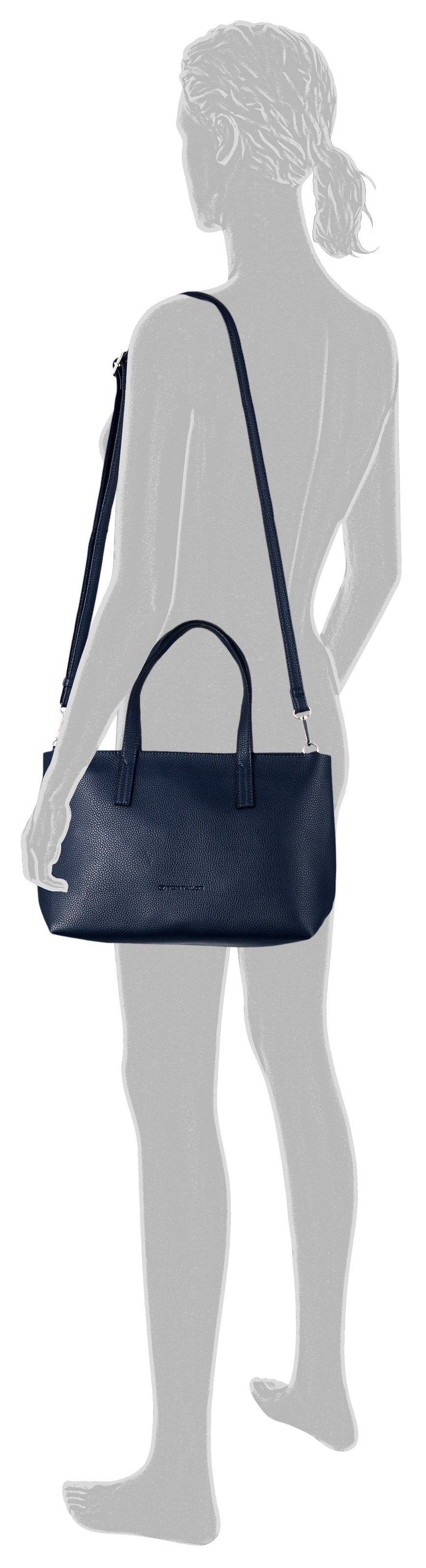 TOM TAILOR Shopper »Marla«, aus fein genarbtem Lederimitat außen und weichem Suede-Imitat innen