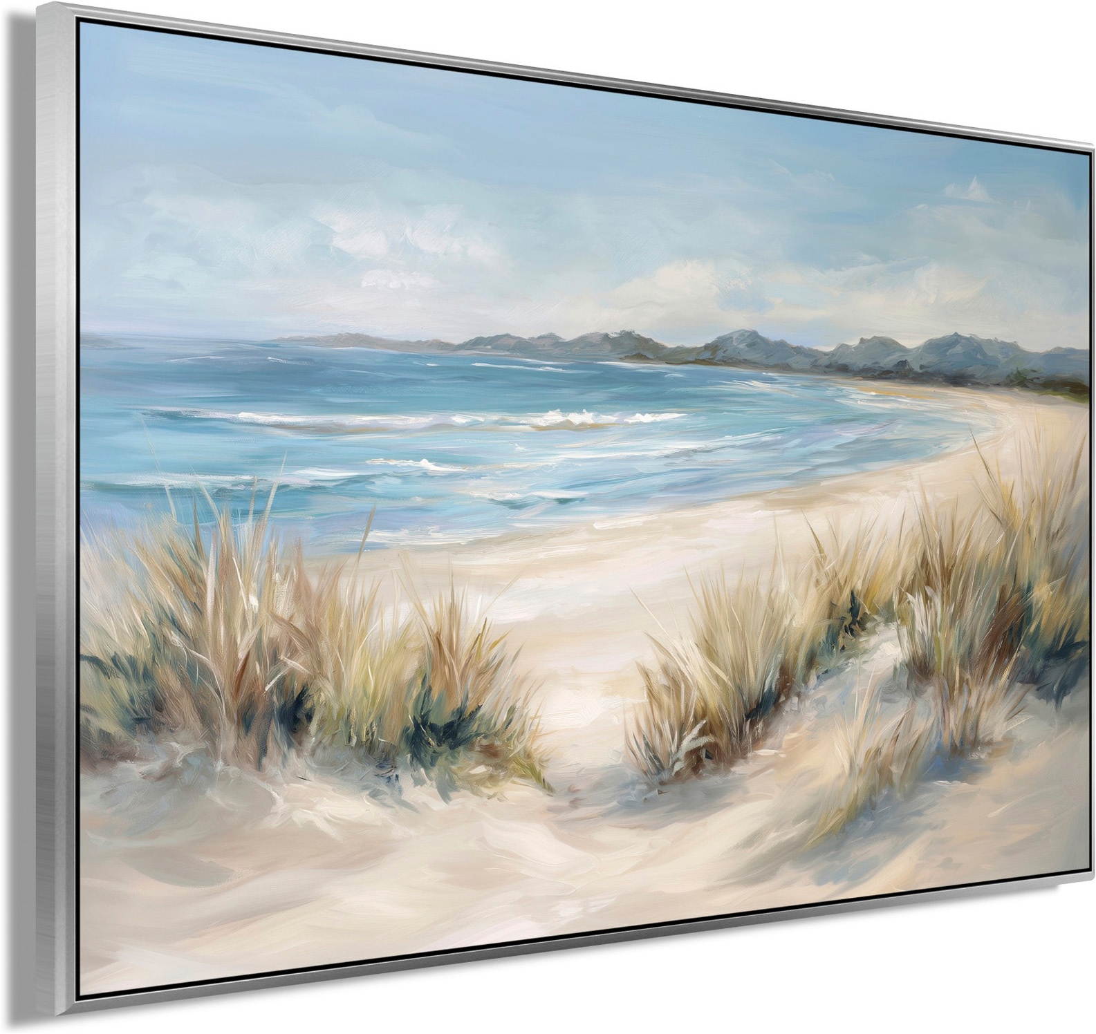 Bönninghoff Ölgemälde »handarbeit gerahmt STRAND 60x90 cm – Wandbild modern«
