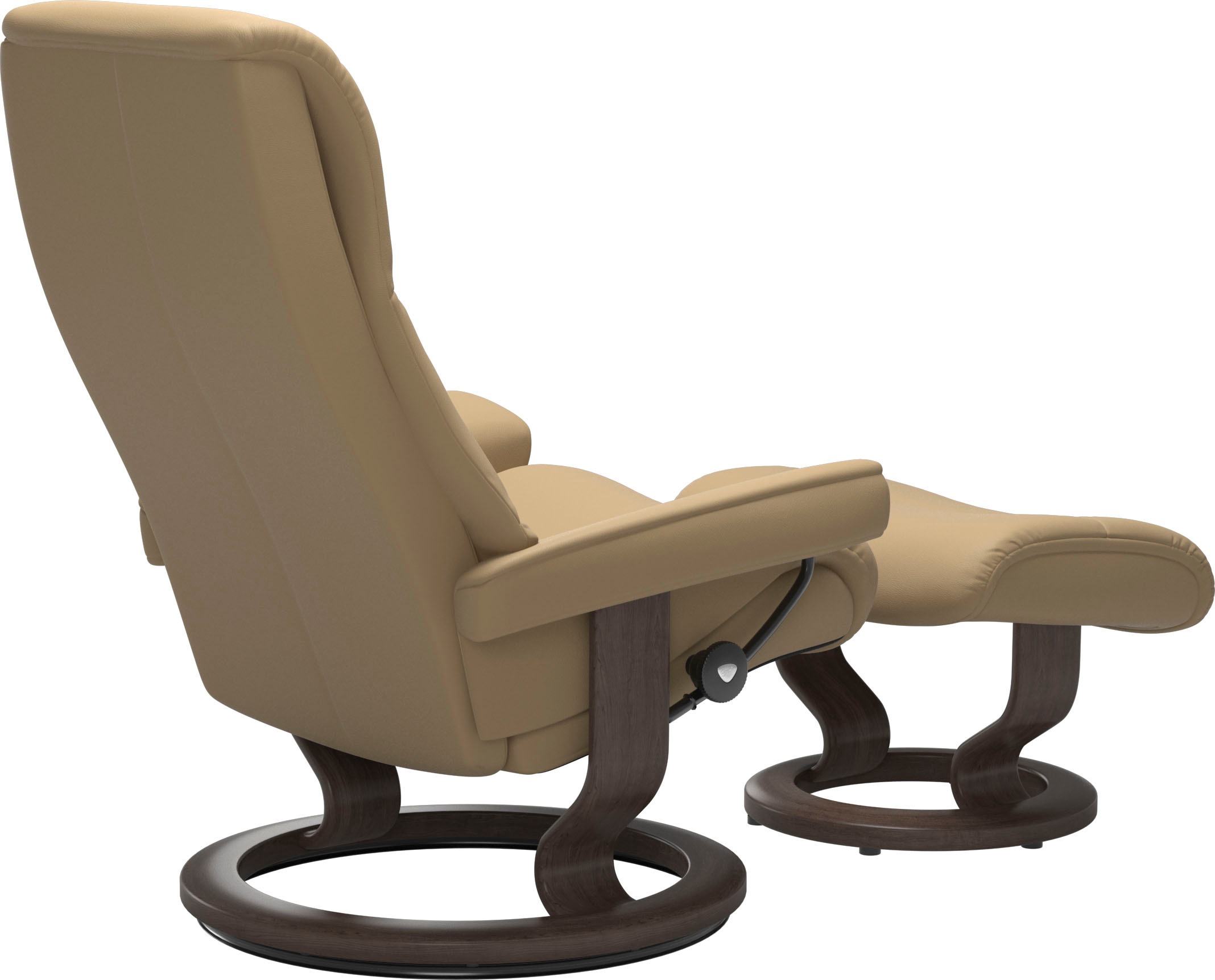 Stressless® Relaxsessel »View«, (Set, Relaxsessel mit Hocker), mit Classic Base, Größe S,Gestell Wenge