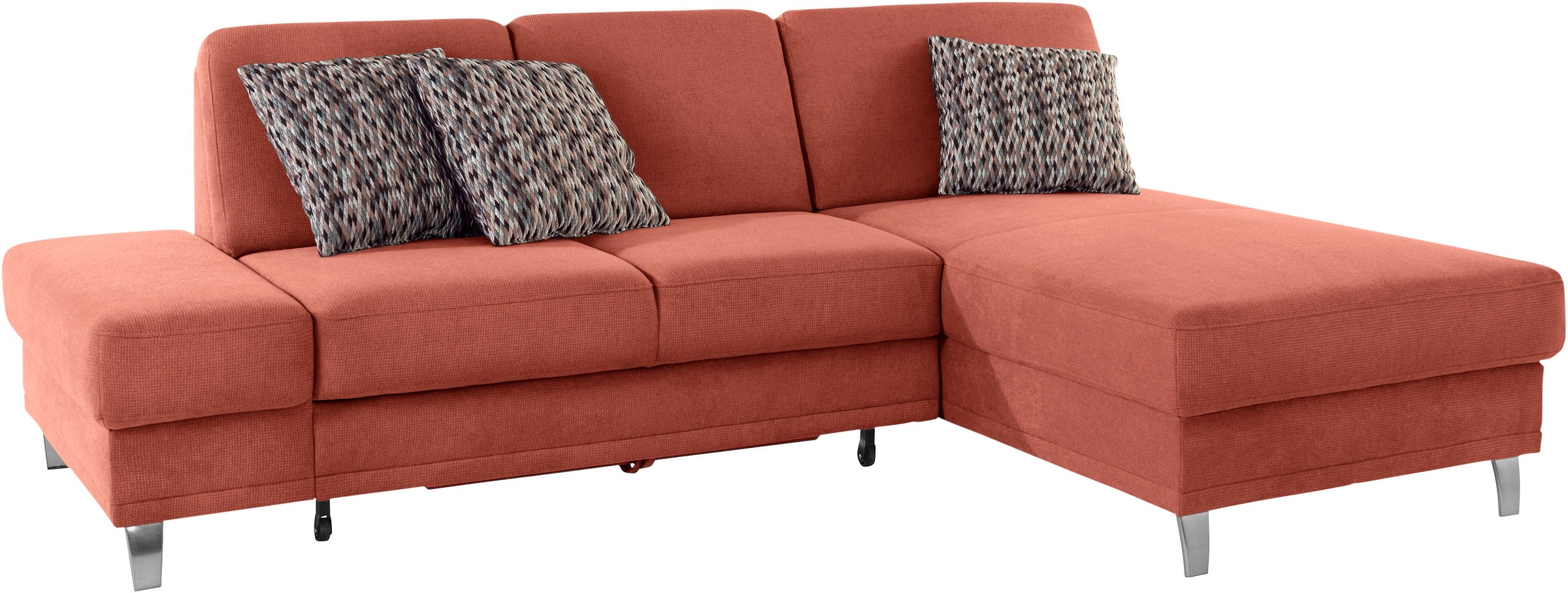 sit&more Ecksofa »Clio L-Form«, wahlweise mit Bettfunktion oder Vorziehsitz und Bettkasten, Federkern