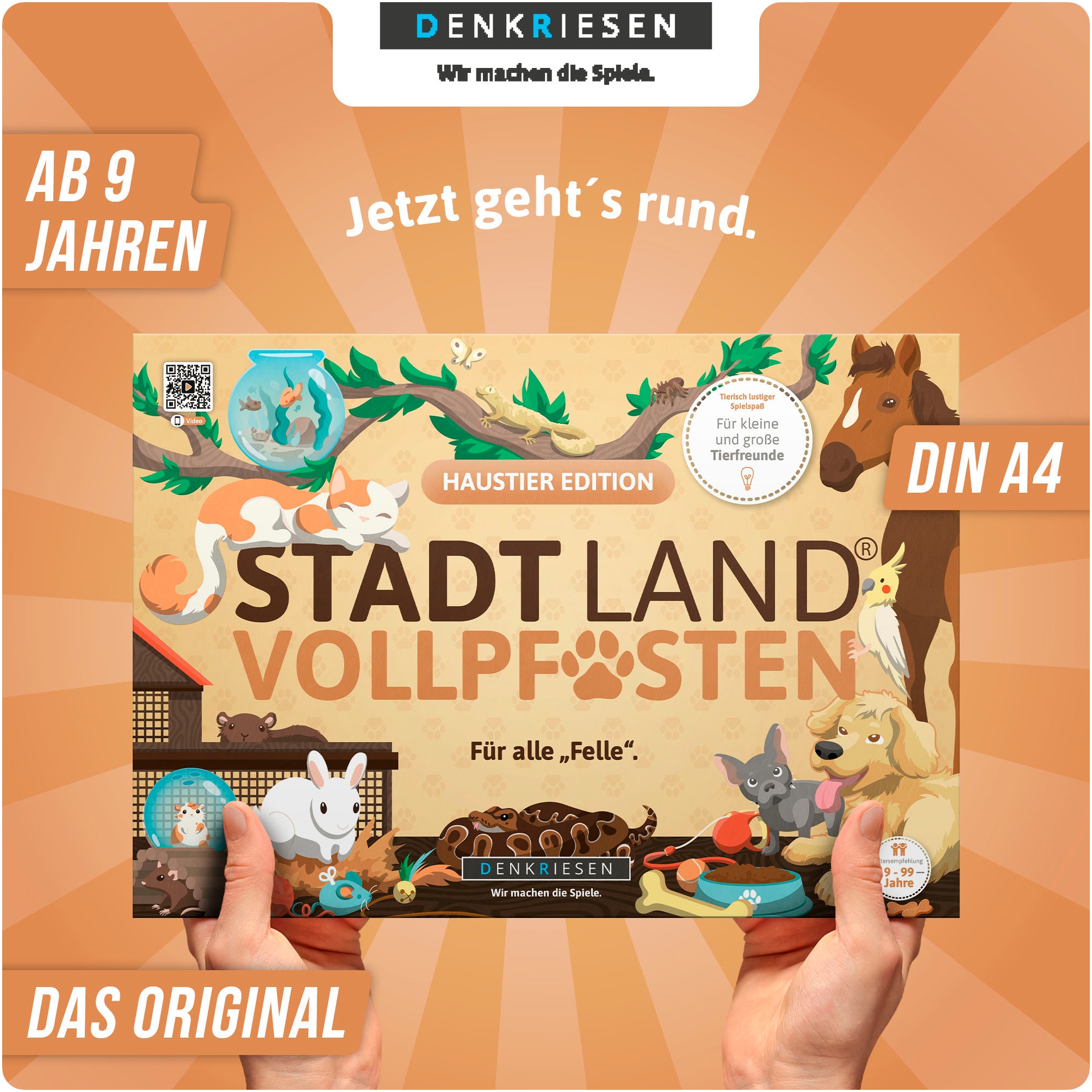Denkriesen Spiel »Stadt Land Vollpfosten® Haustier Edition "Für alle Felle."« Spielblock; Made in Germany