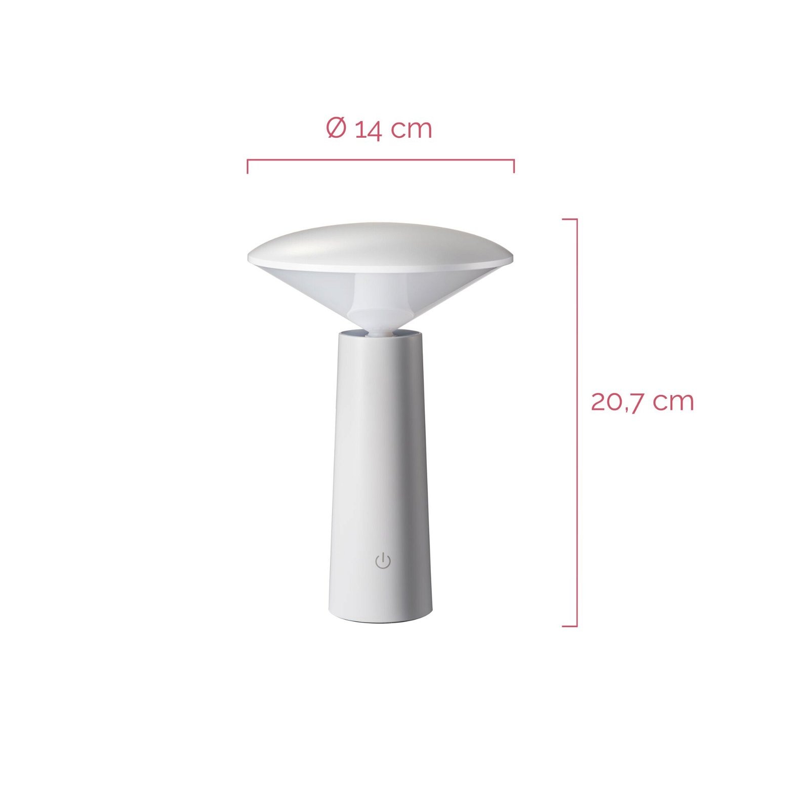 Pauleen LED Tischleuchte »Adorable Twinkle Mobile weiß 3W 5V«, 1 flammig, WhiteSwitch, dimmbar, USB-charger