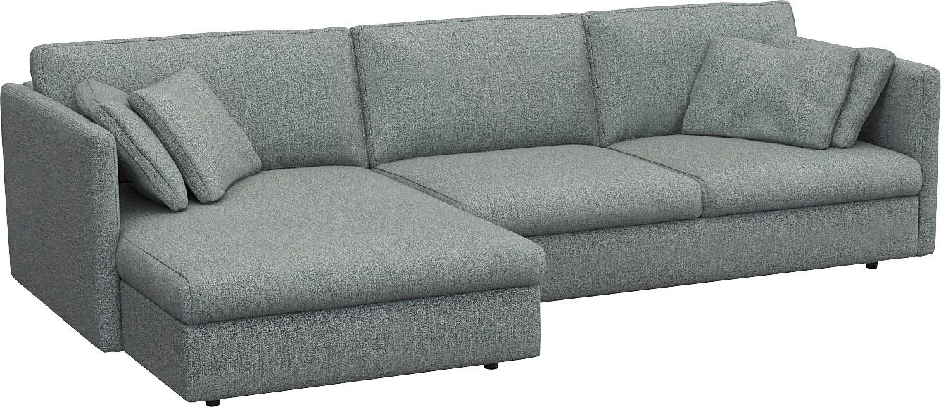 FLEXLUX Ecksofa »Lovane«, Weich & anschmiegsam, große Sitztiefe auf Kaltschaum, Dekokissen inkl.