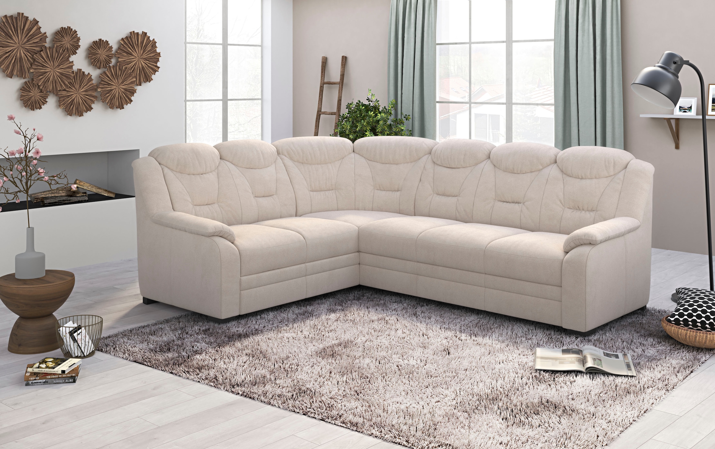 COTTA Ecksofa »Marcus L-Form«, wahlweise mit Bettfunktion & Stauraum