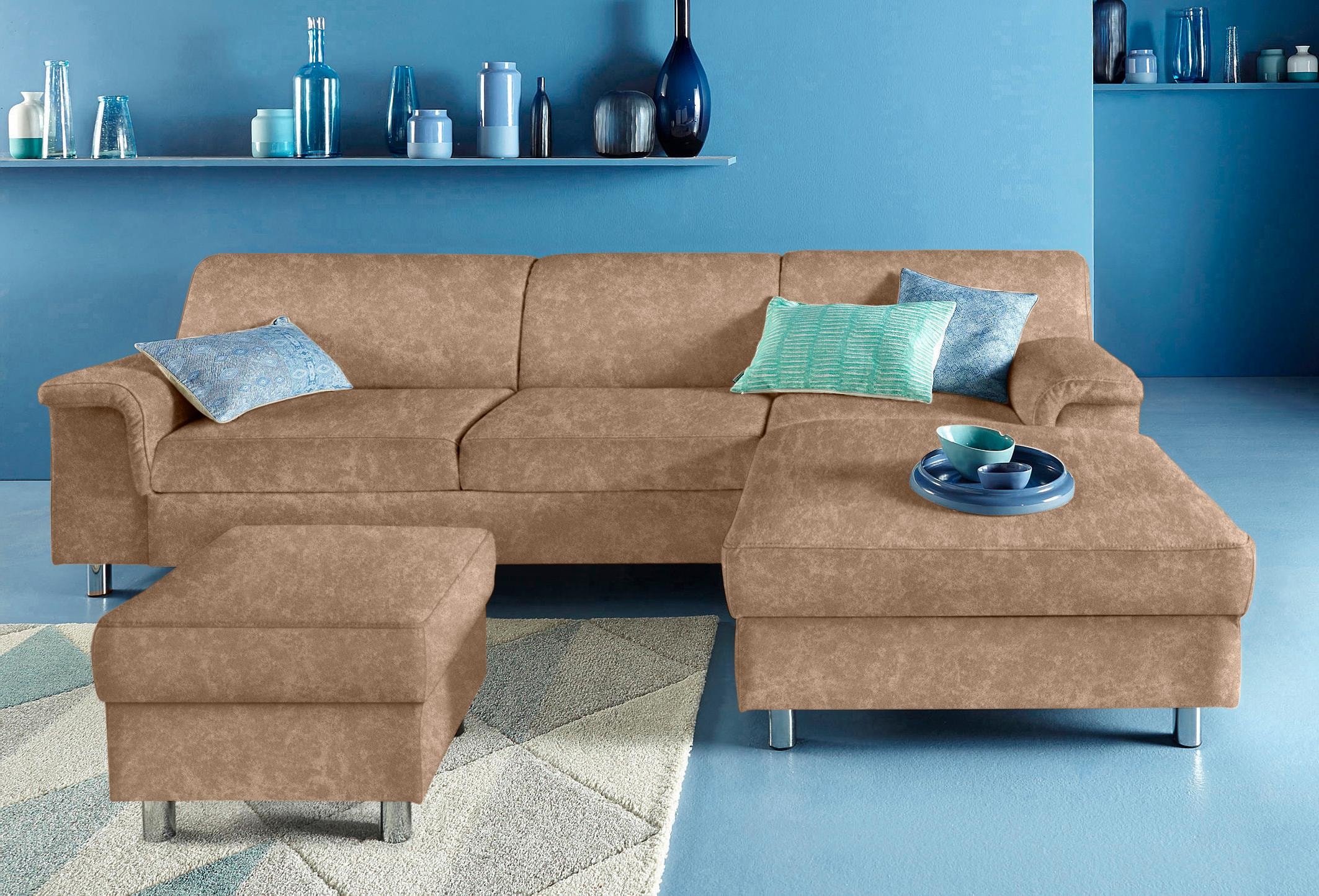 INOSIGN Ecksofa »Jamie, modern und elegant, Fußhöhe 9cm, L-Form,«, wahlweis günstig online kaufen