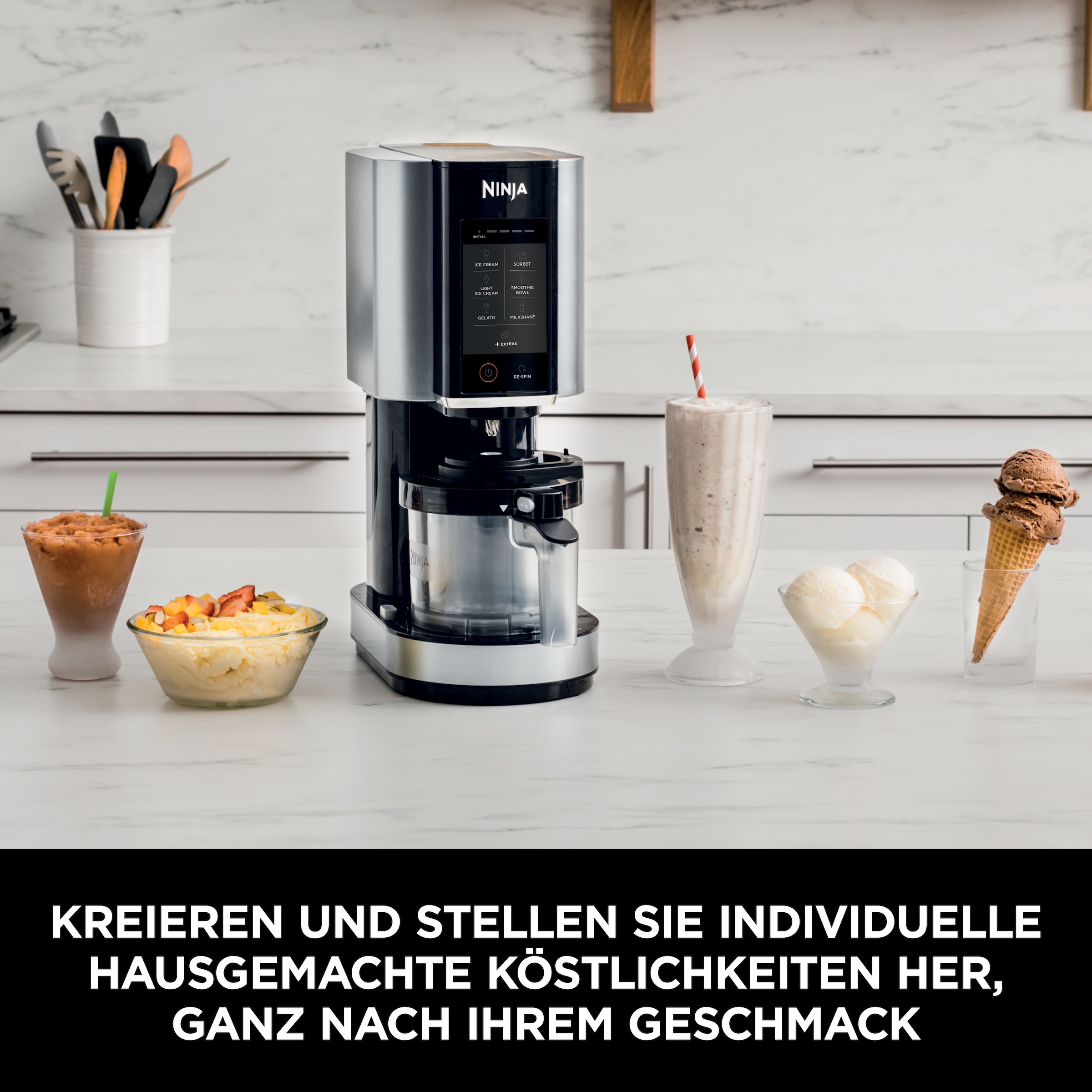 NINJA Eismaschine »NC302EU Creami« 0,47 l 800 W Mit 2 Dessertbehältern