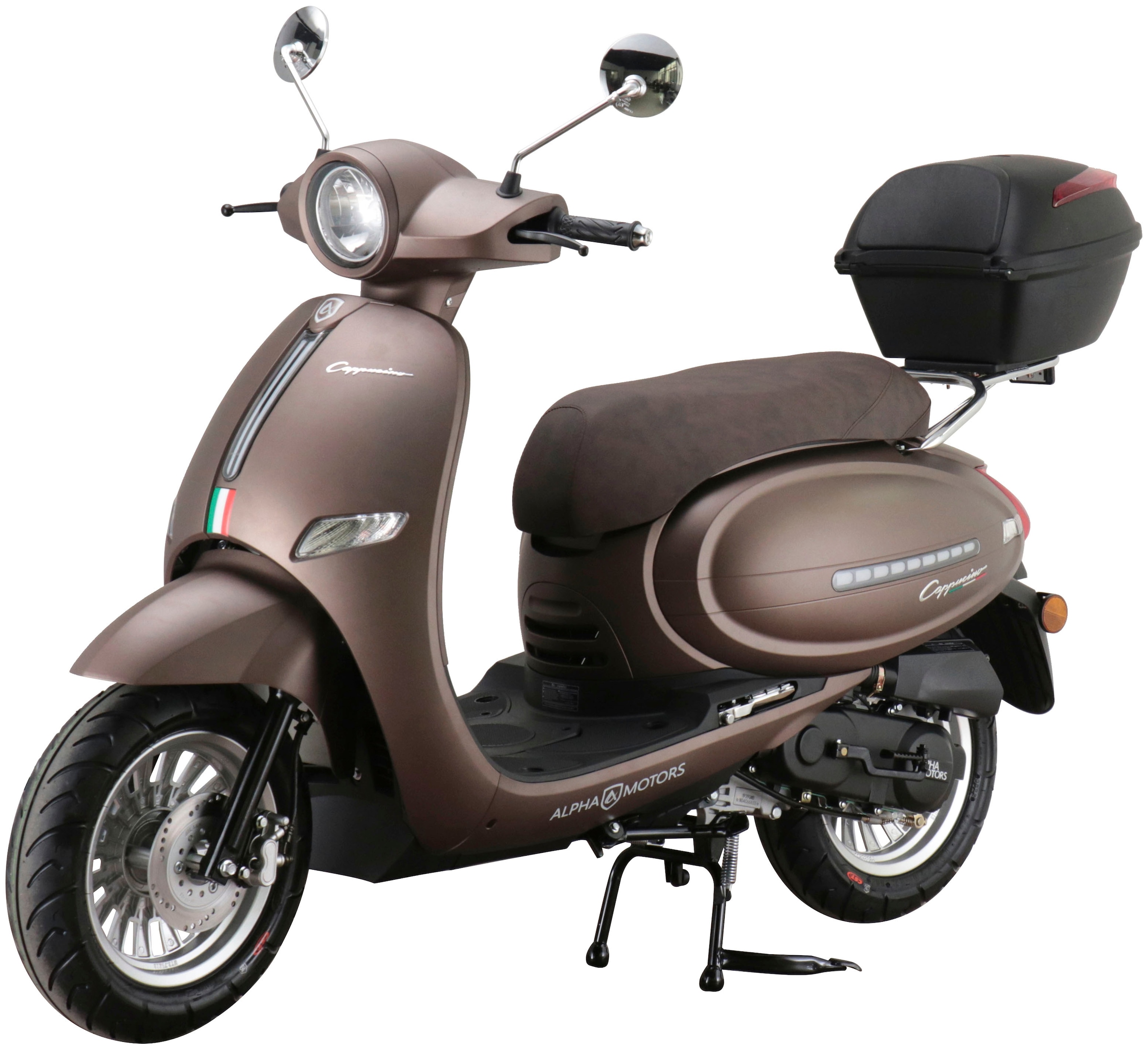 Alpha Motors Motorroller »Cappucino«, 50 cm³, 45 km/h, Euro 5, 2,99 PS, inkl. Topcase