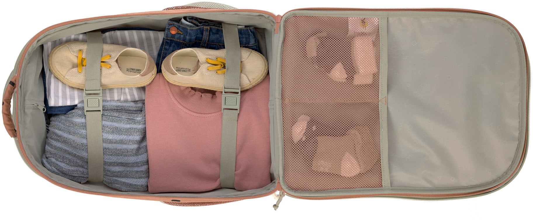 LÄSSIG Kinderkoffer »Happy Prints, Trolley, Caramel«, 2 Rollen