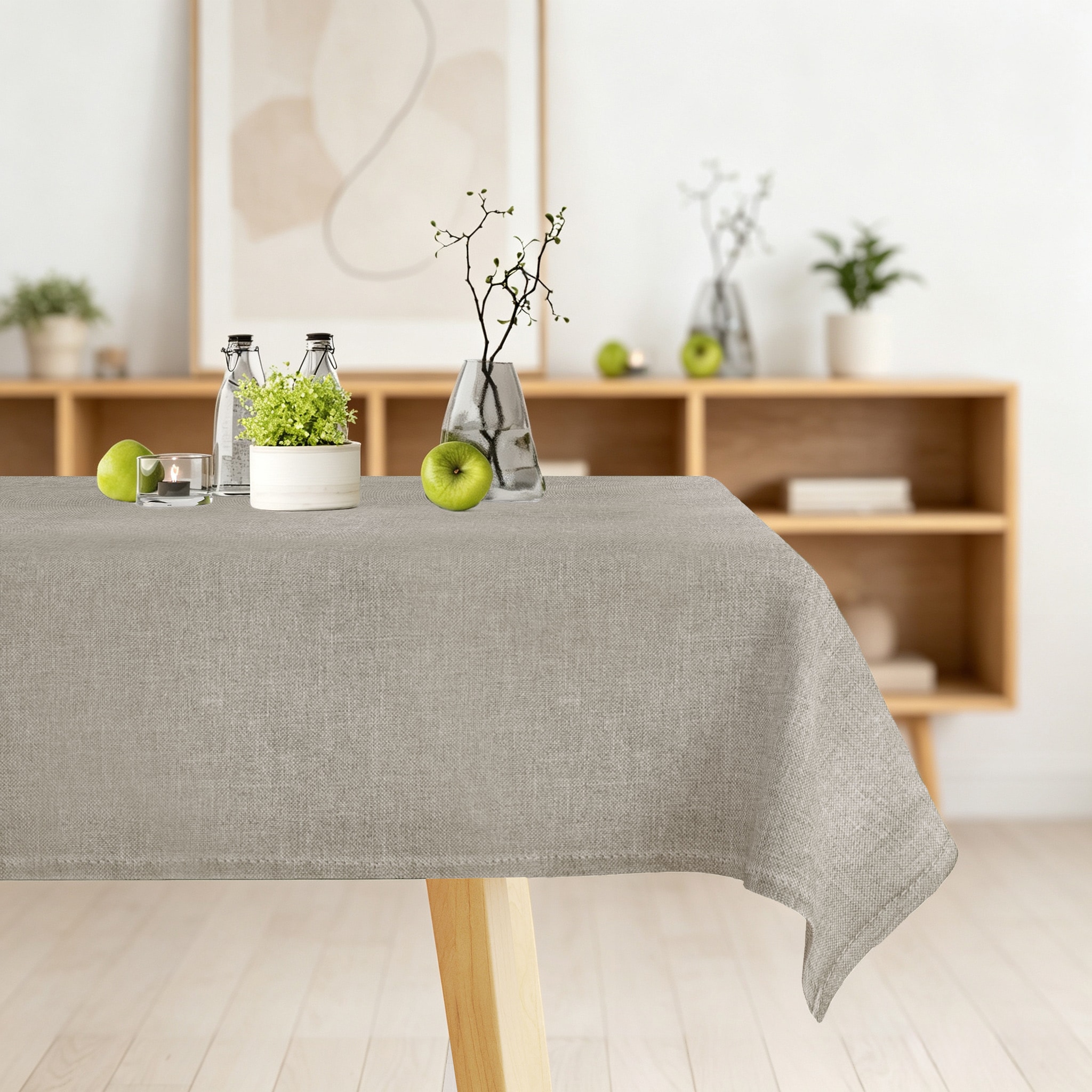 OTTO home Tischdecke »Josée, wasserabweisend, in eckig & rund« strukturiert, Leinenoptik, uni ,wasserabweisend, pflegeleicht, Deko,