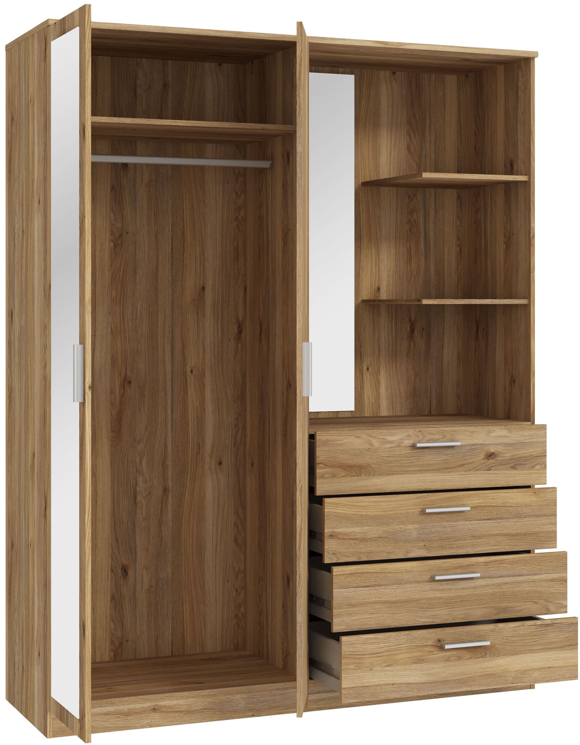 FORTE Kompaktgarderobe, B/H/T 159,3/203,4/52,7 cm, Stauraumwunder