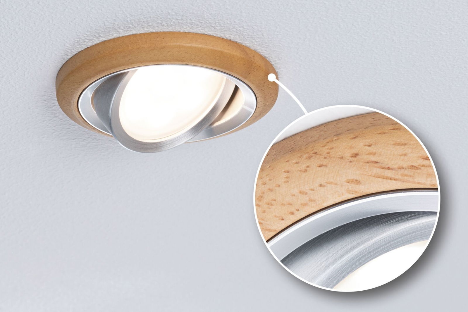 Paulmann LED Einbauleuchte »LED Einbauleuchte Lanati 3er-Set 3x6W 3x470lm 230V 2700K«, 3 flammig
