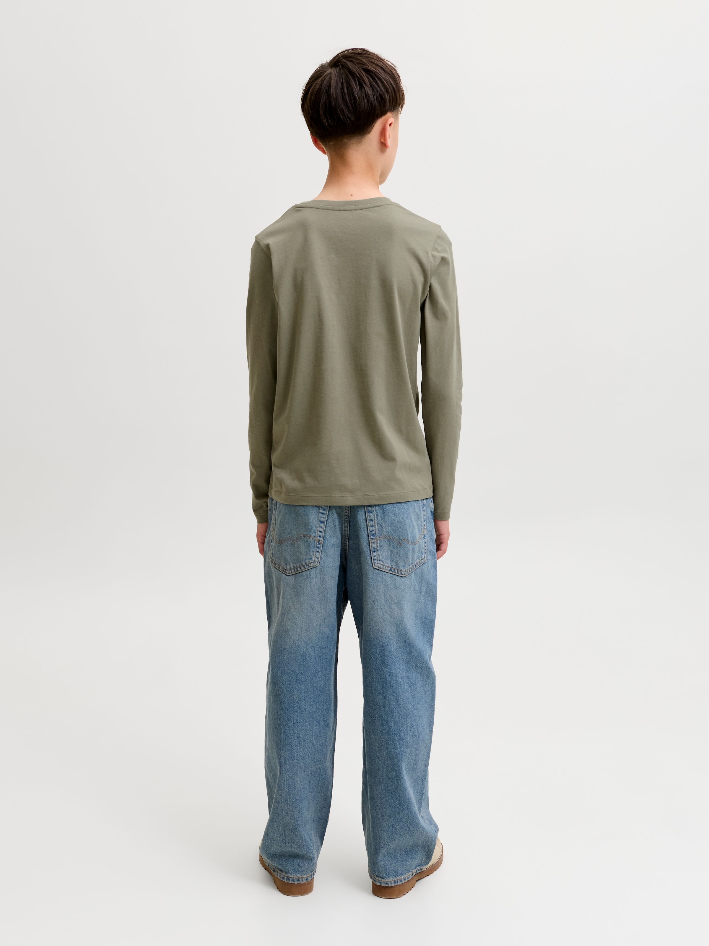 Jack & Jones Junior Langarmshirt »JJELOGO TEE LS 2 COL AW26/25 2PK MP JNR« Packung, 2 Baumwolle, regular fit