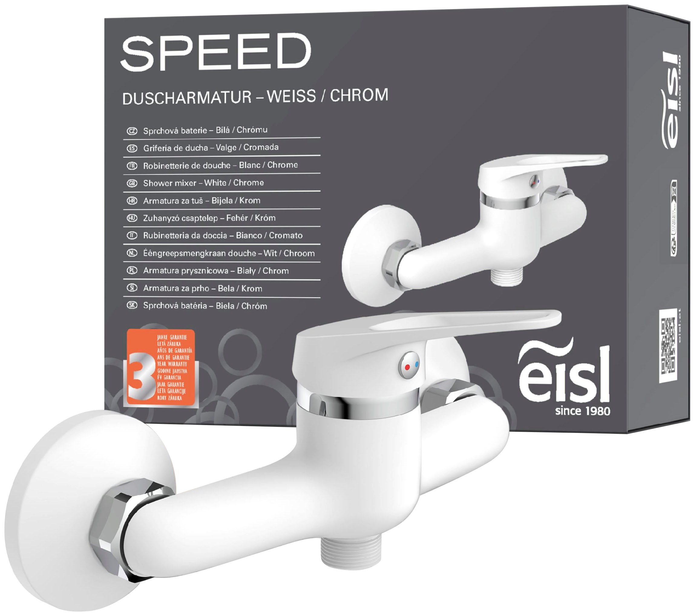 Eisl Badarmatur »3-teilige Serie SPEED«, (Set), geräuscharm, Marken-Mischdüse