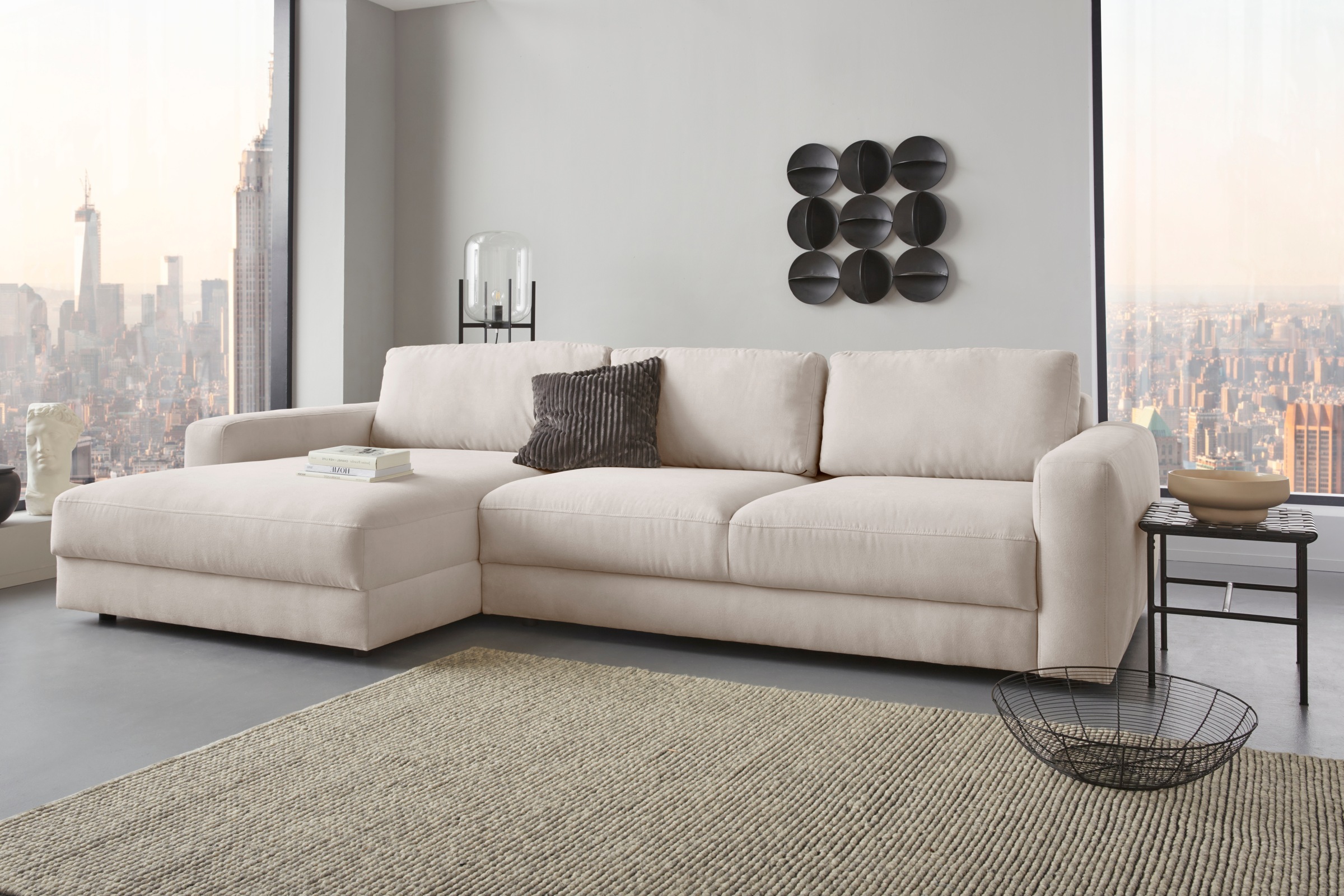 Home affaire Ecksofa »Bloomfield, elegant, viel Platz, Mega Couch, Breite 3 günstig online kaufen