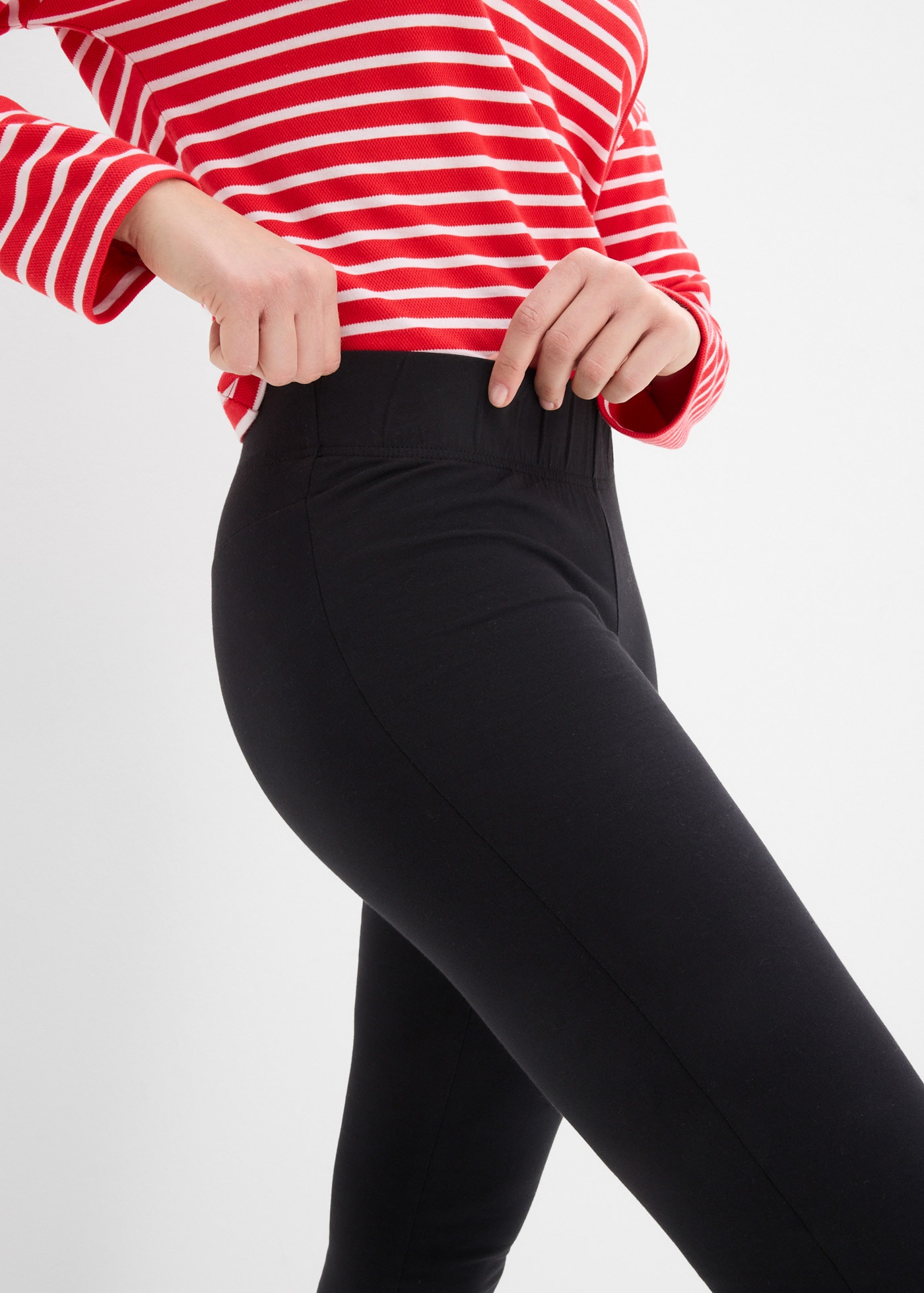 bonprix Leggings  aus Baumwolle, mit Elasthan-Anteil, Slim Fit Passform