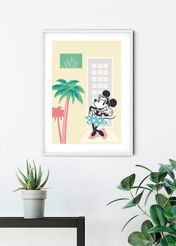 Komar Bild »Minnie Mouse Palms«, Disney, (1 St.), Wandbild zur Dekoration im Kinderzimmer - ohne Rahmen