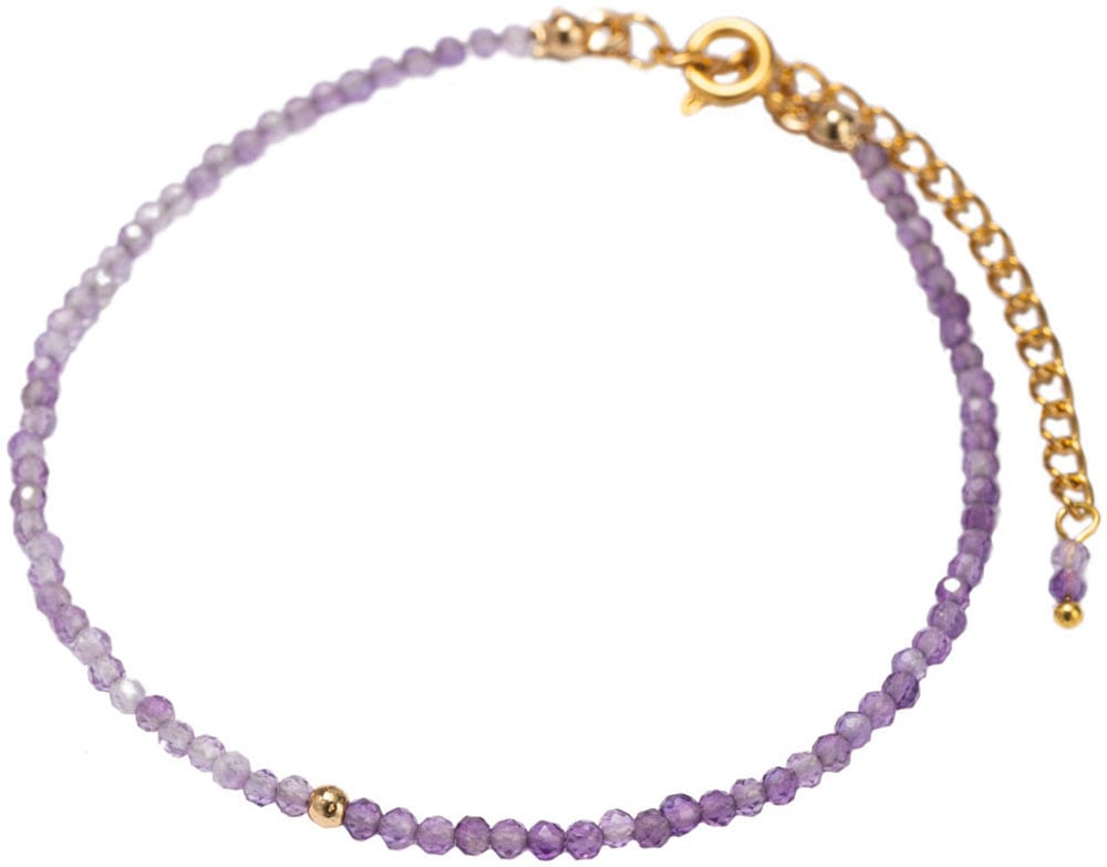 Firetti Armband »Schmuck Geschenk Messing Armschmuck Armkette Edelstein« Made in Germany - mit Amethyst, Bergkristall