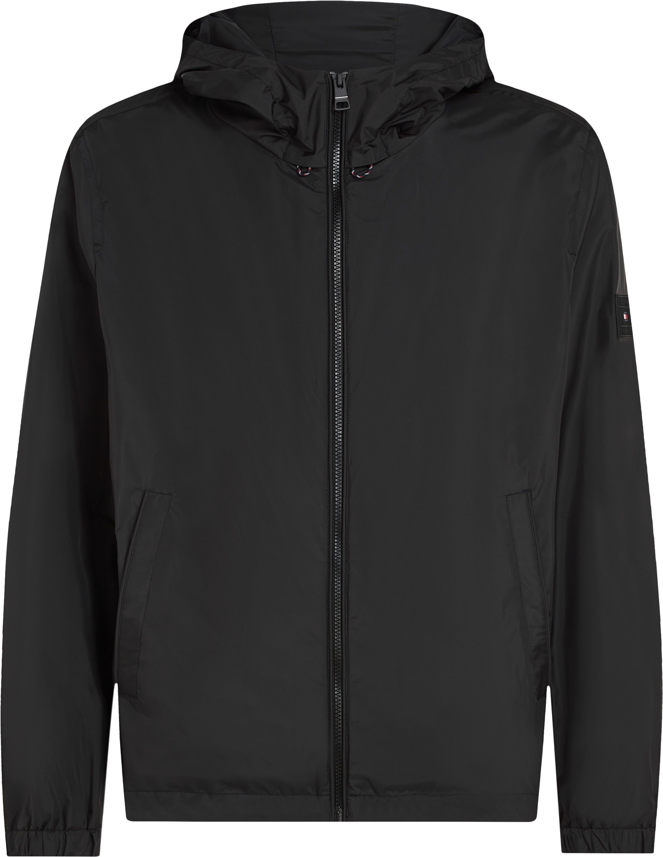 Tommy Hilfiger Blouson »RWB HOODED JACKET«, mit Kapuze, elastische Bündchen, wasserabweisend