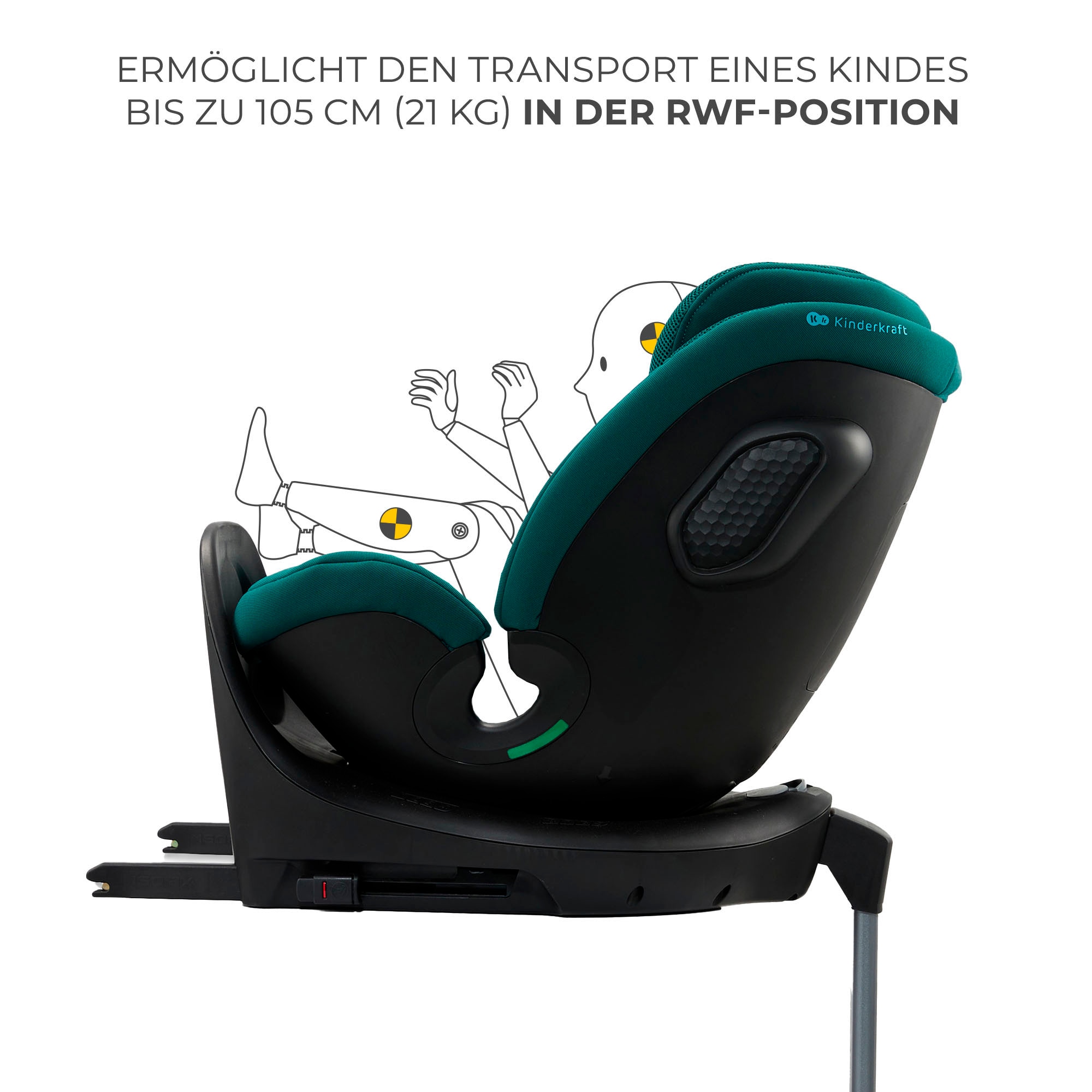 Kinderkraft Autokindersitz »XRIDER 2 i-Size« Klasse 0 / 1 / II / III (bis 36 kg) 360° – drehbarer Kindersitz
