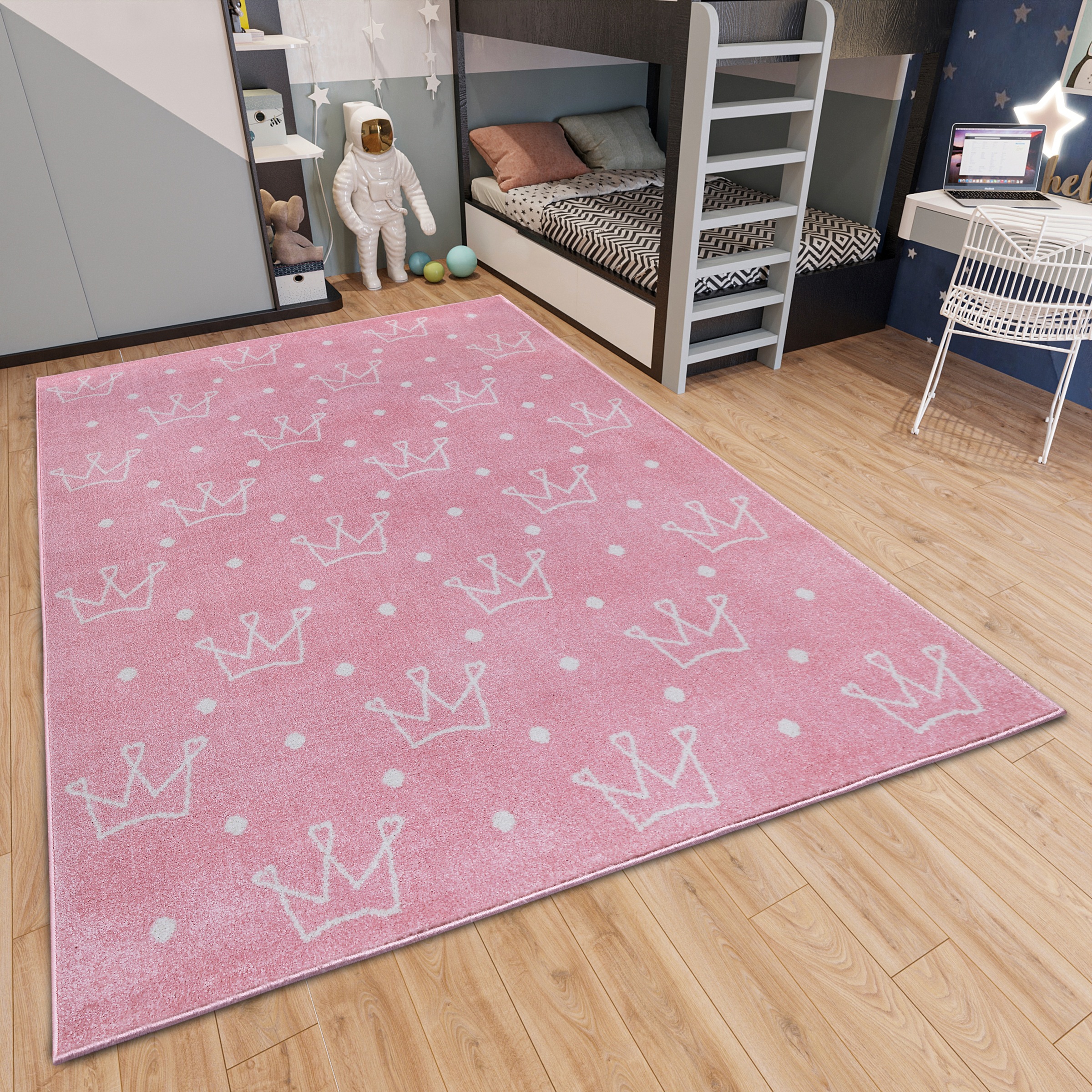 HANSE Home Kinderteppich »Adventures Crowns«, rechteckig, 7 mm Höhe, Spielt günstig online kaufen