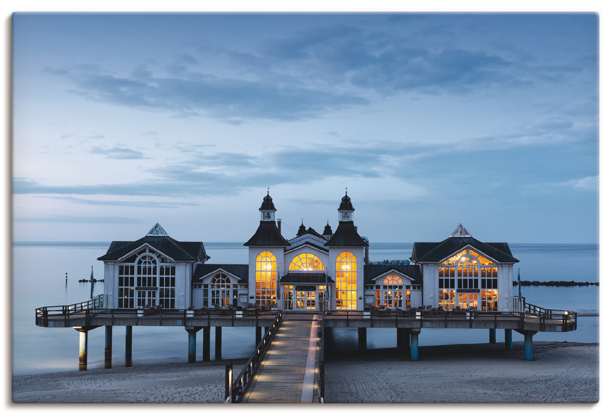 Artland Wandbild "Seebrücke Sellin", Gebäude, (1 St.), als Alubild, Outdoor günstig online kaufen