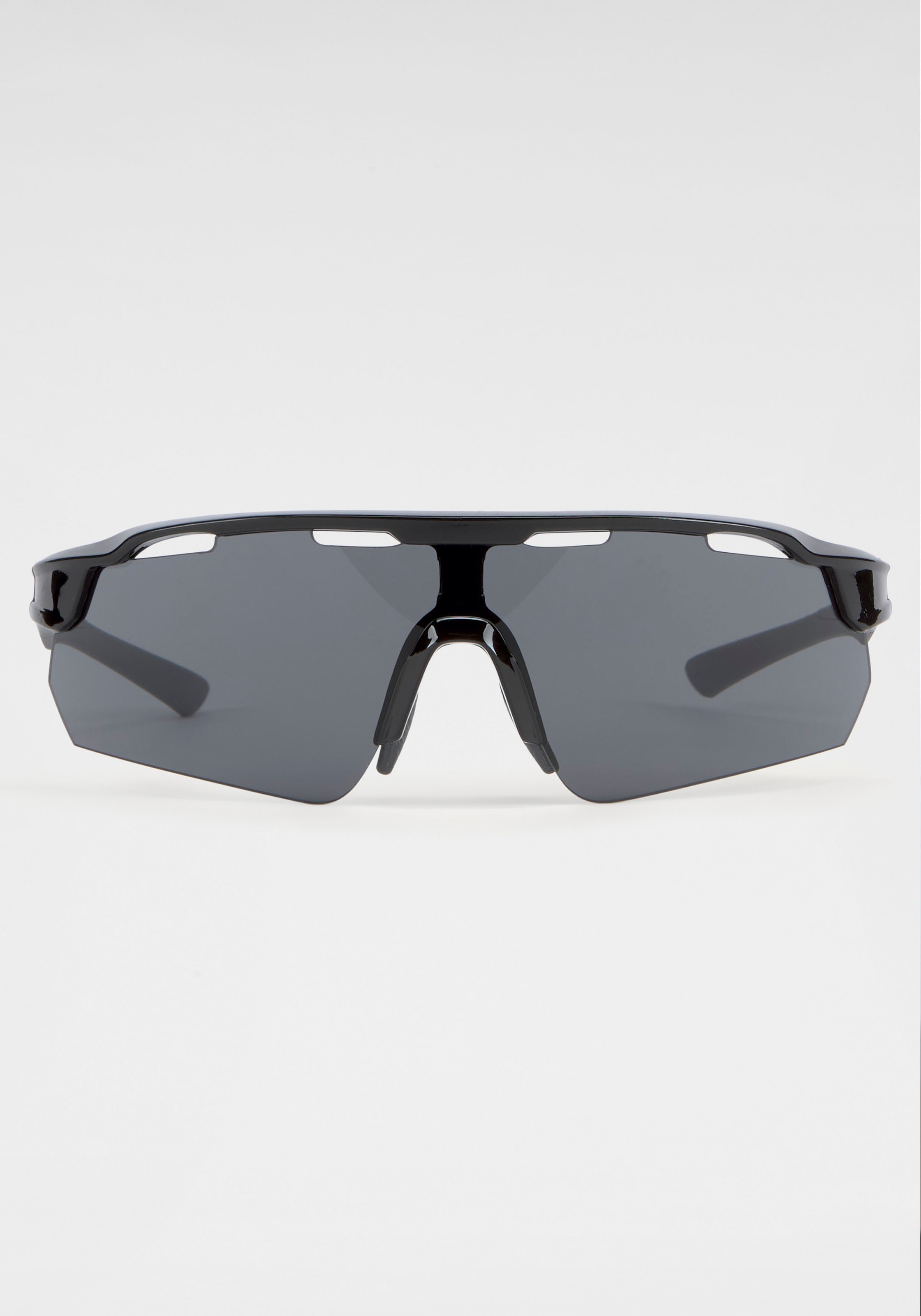 BACK IN BLACK Eyewear Sonnenbrille, mit gebogenen Gläsern