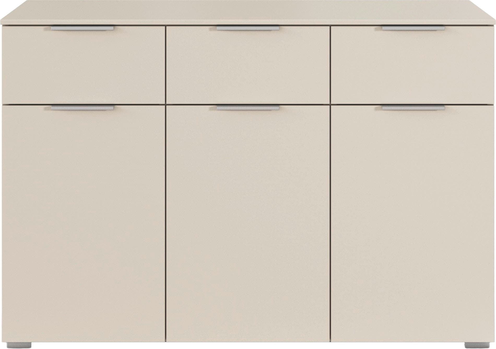 rauch Kombikommode »Sideboard Schubladenkommode CORTONA mit Dekor-Front« Breite 120 cm inkl. Soft-Close-Funktion,  mit 3 Schubladen und 3 verstellbaren Einlegeboden MADE IN GERMANY
