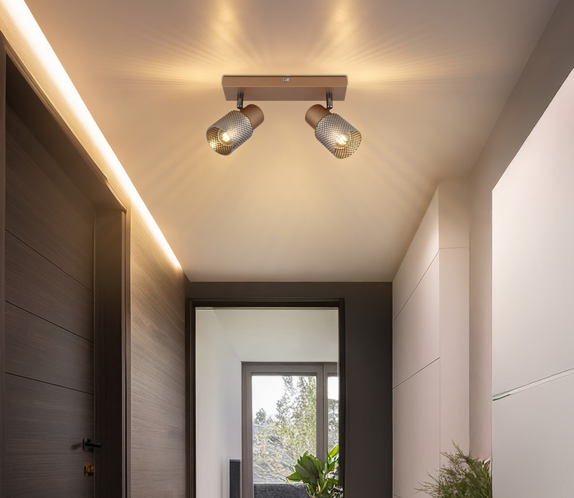 GLOBO LIGHTING Deckenstrahler »SATELLA« E14 1 Stk. Spot Deckenspot Flur Schlafzimmer Wohnzimmer