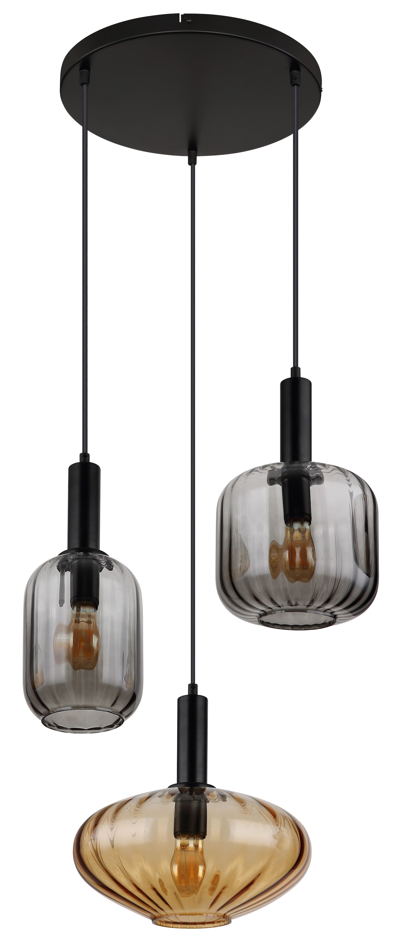 GLOBO LIGHTING Hängeleuchte »VALLETTA«, Leuchtmittel E27 | ohne Leuchtmittel, unterschiedliche Glasformen