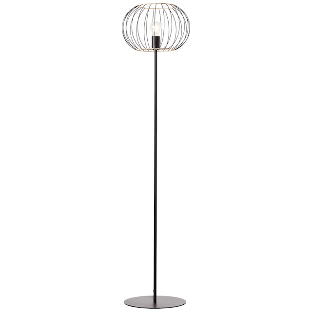 Brilliant Stehlampe »Silemia«, 1 flammig-flammig, 151,5 cm Höhe, Ø 36 cm,  E27, Metall/Rattan, schwarz matt online kaufen