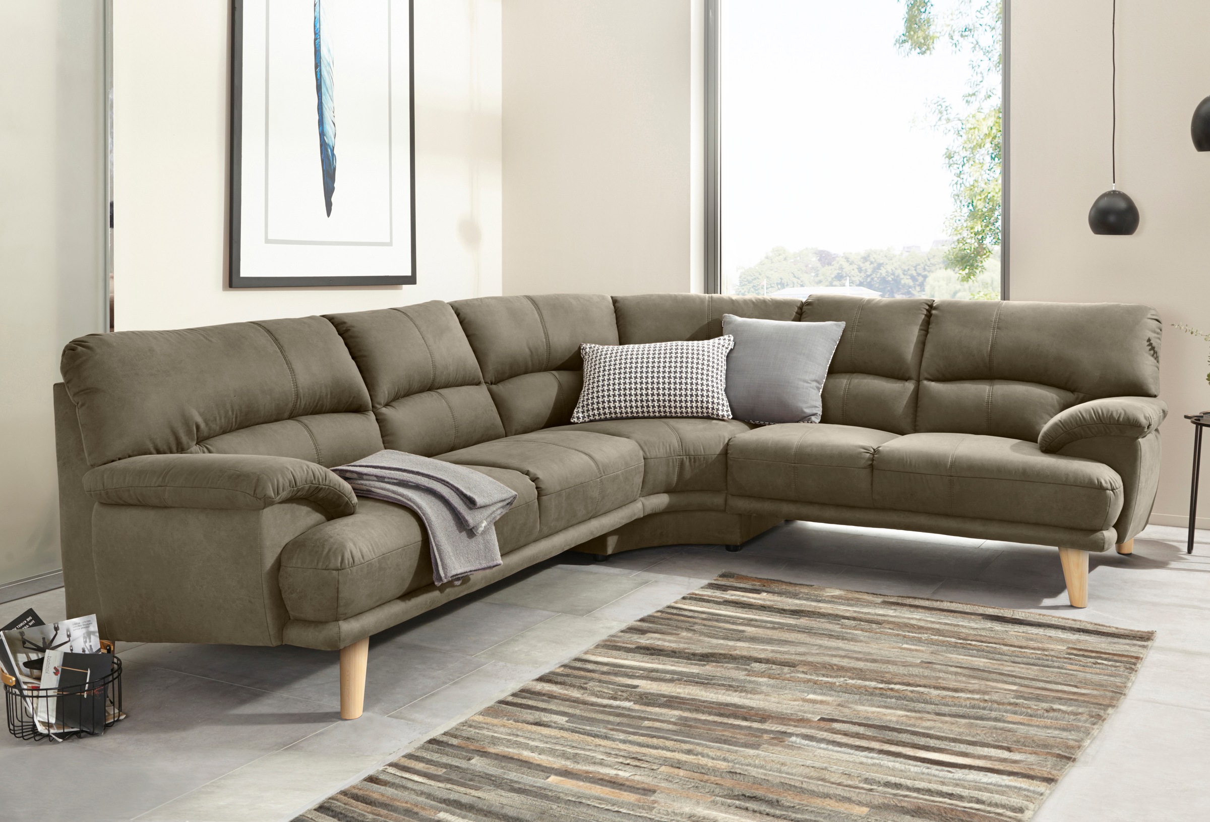 TRENDMANUFAKTUR Polsterecke »Cecilia, italienisches Designsprache, modern u günstig online kaufen