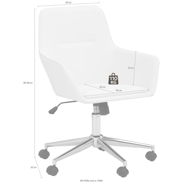 INOSIGN Bürostuhl »Marit«, (Set), 1 St., Kunstleder, in verschiedenen  Farbvarianten erhältlich, Sitzhöhenverstellung online kaufen