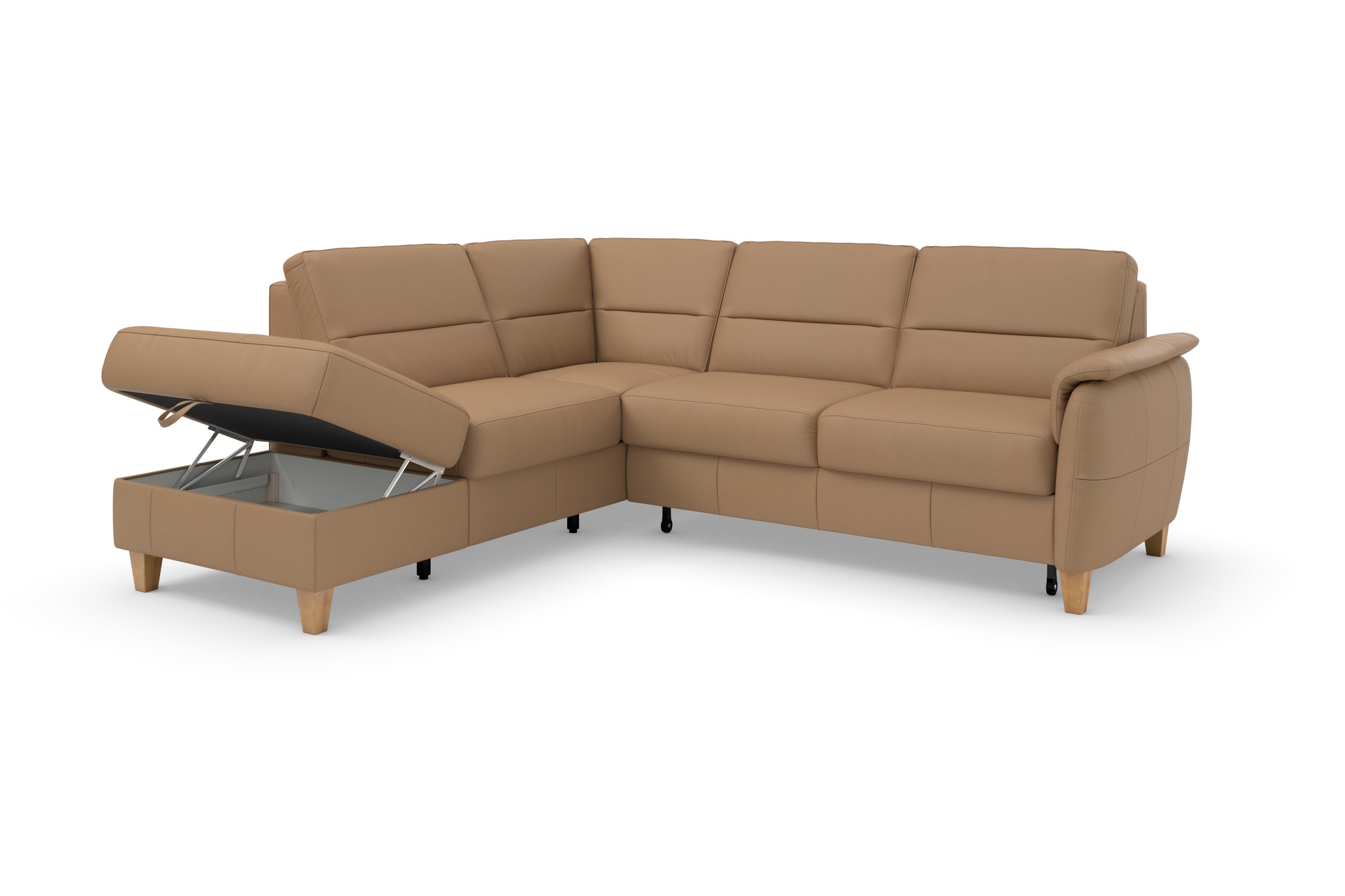 Home affaire Ecksofa »Palmera L-Form, B: 236 cm«, optional Bettfunktion & Bettkasten, Federkern