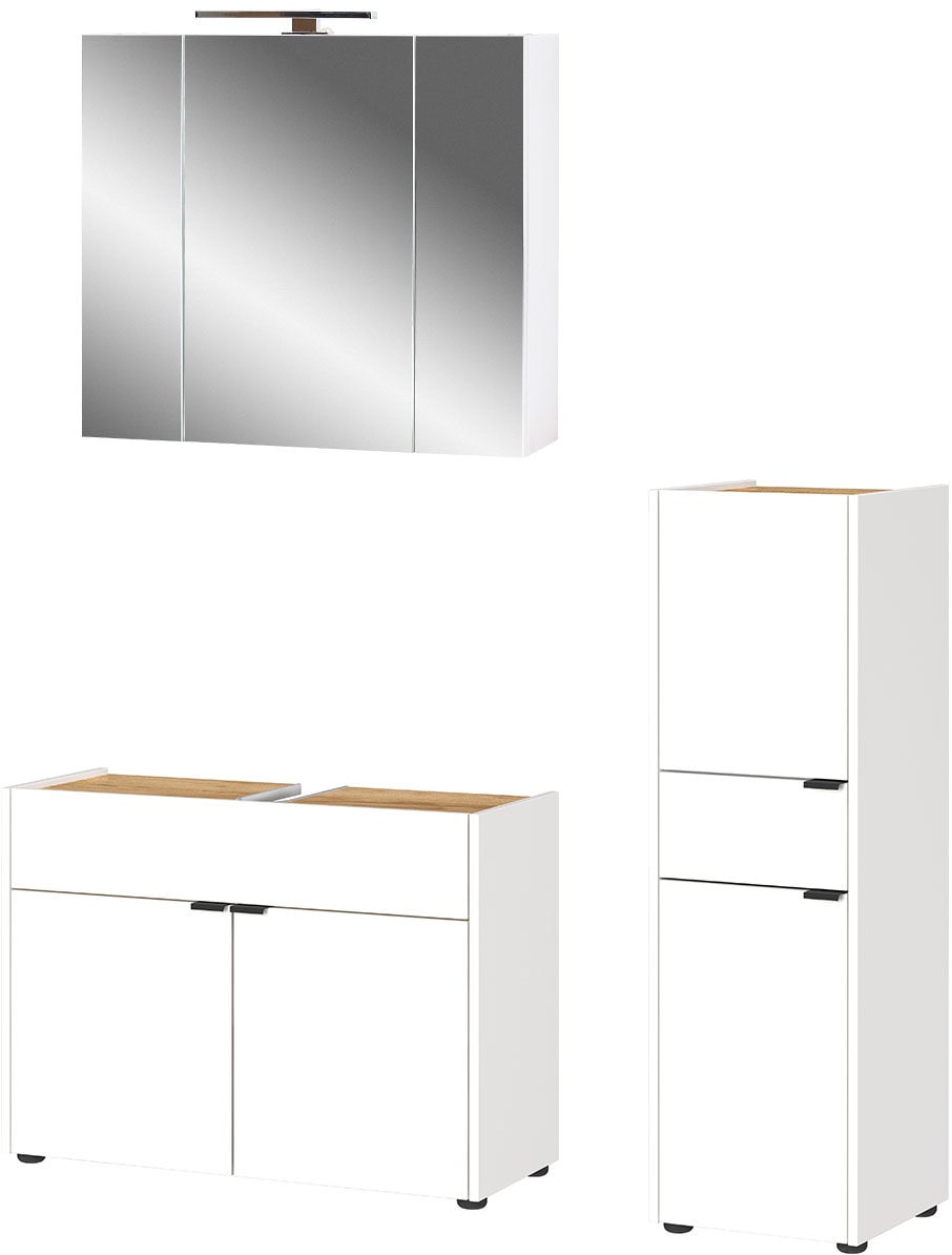 GERMANIA Badmöbel-Set »Ameca«, (3 St.), Badezimmer-Set aus Waschbeckenunter günstig online kaufen
