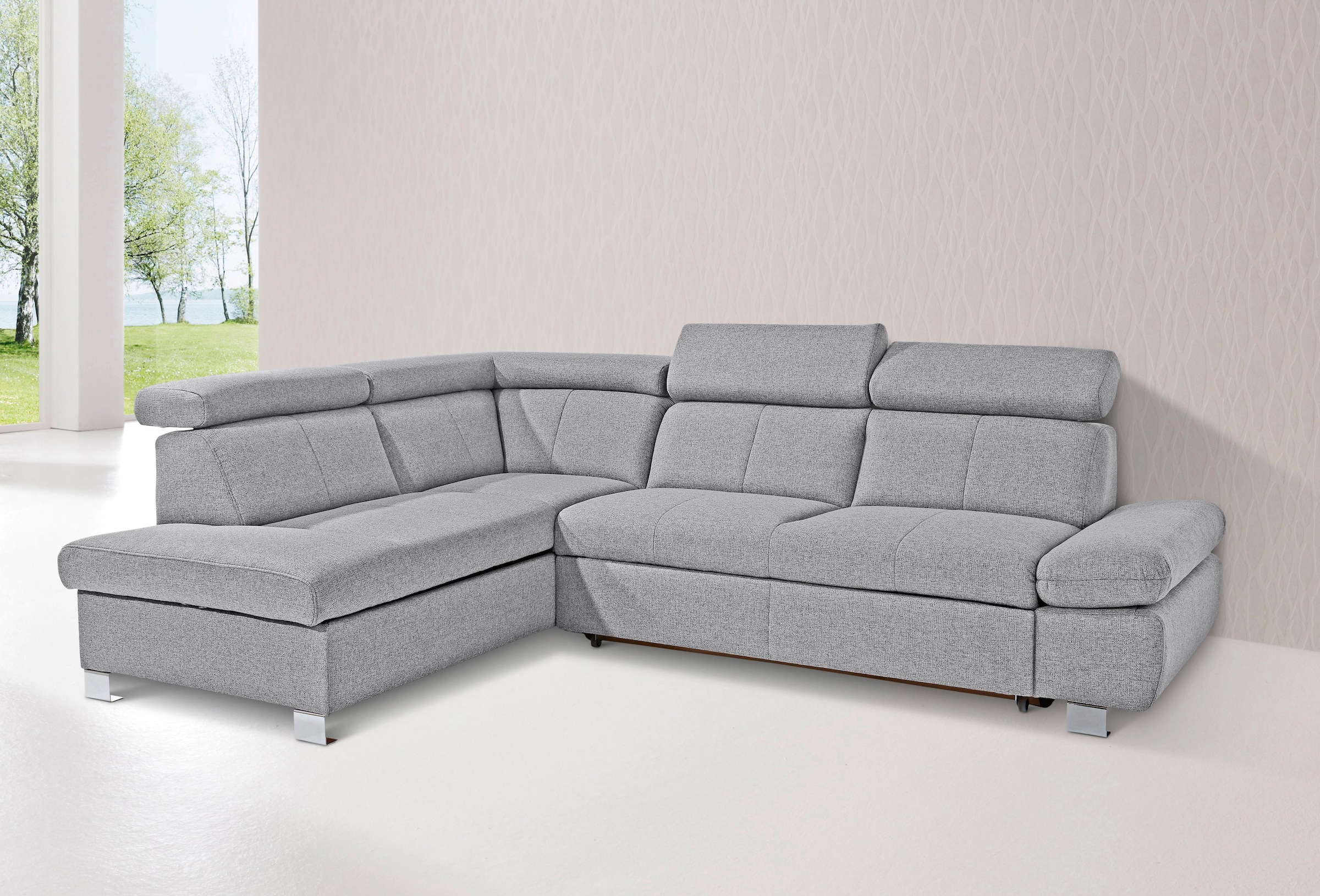 exxpo   sofa fashion Ecksofa »Happy, inkl. Kopf  und ...