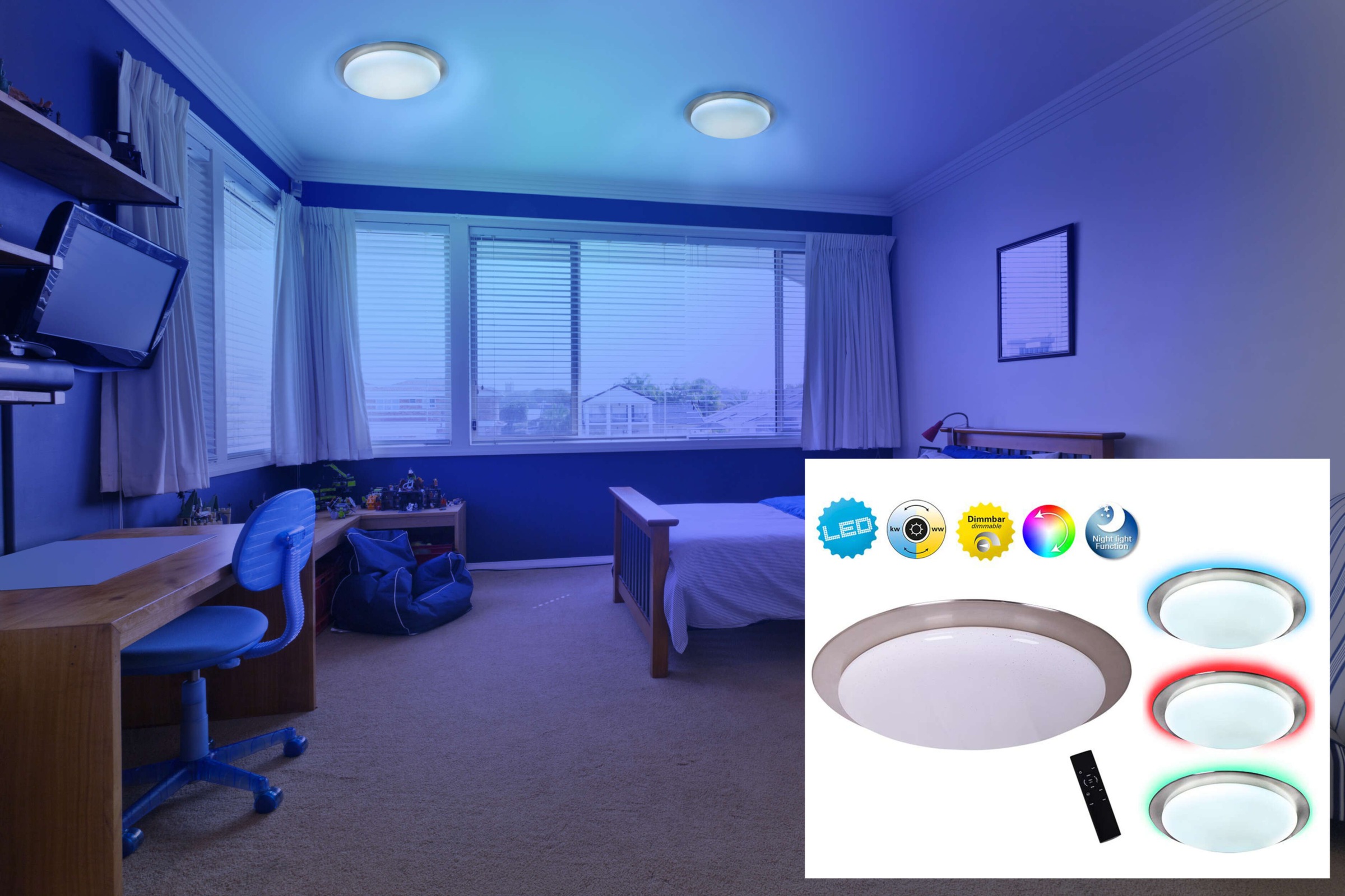 näve LED Deckenleuchte »Turin«, 1 flammig, Leuchtmittel LED-Modul   LED fes günstig online kaufen