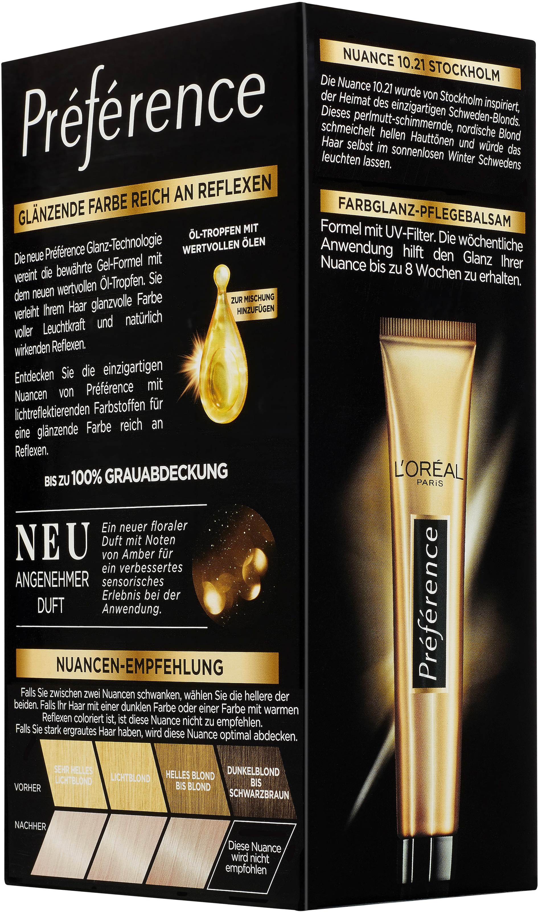 L'ORÉAL PARIS Coloration »Préférence«, (Packung, 3 tlg.), mit pflegender Formel