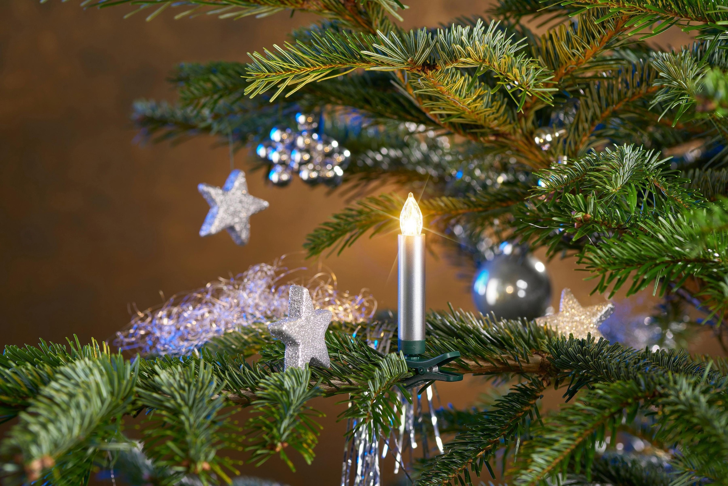BONETTI LED-Christbaumkerzen »Weihnachtsdeko aussen, Christbaumschmuck«,  kabellos, 25 Kerzen plus Zubehör auf Raten kaufen | Weihnachtsbaumkerzen