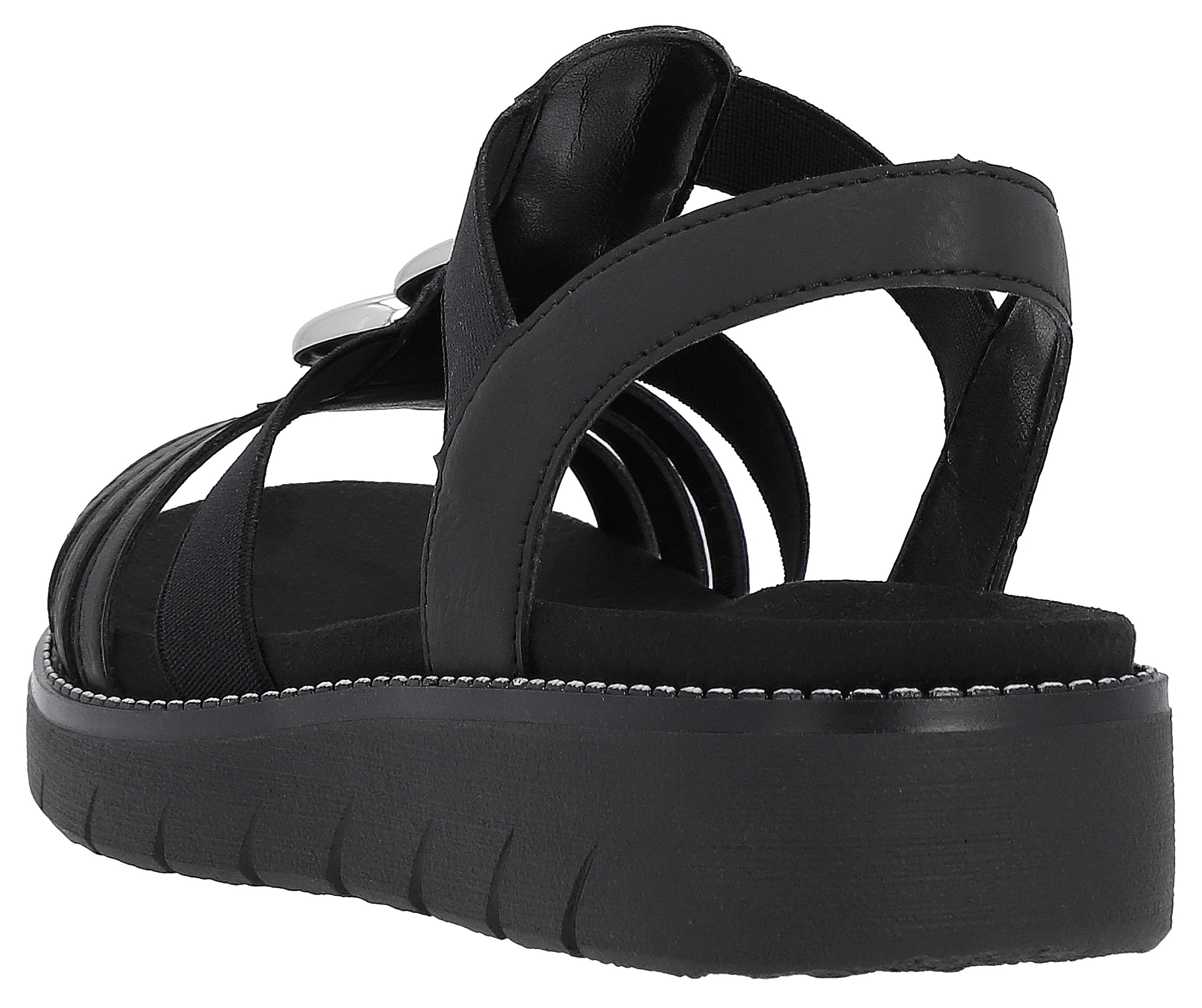 Remonte Sandale  , Sommerschuh, Sandalette, Keilabsatz, mit praktischen Gummizügen