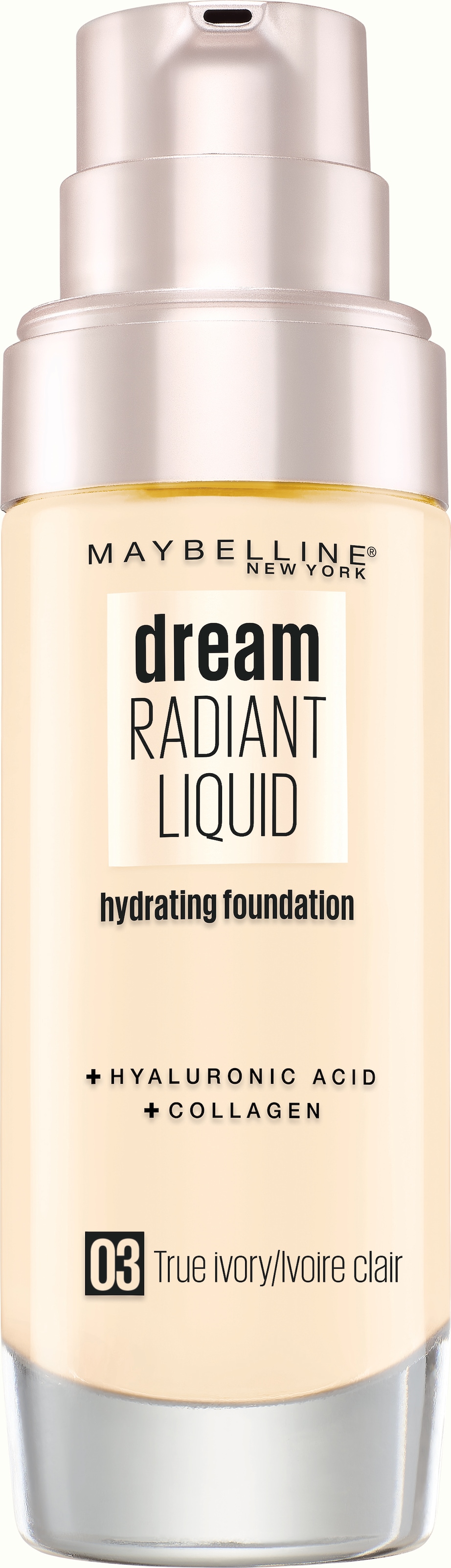 MAYBELLINE NEW YORK Foundation »DREAM RADIANT LIQUID MAKE-UP« mittlere Deckkraft, strahlendes Finish, 12H Feuchtigkeitspower