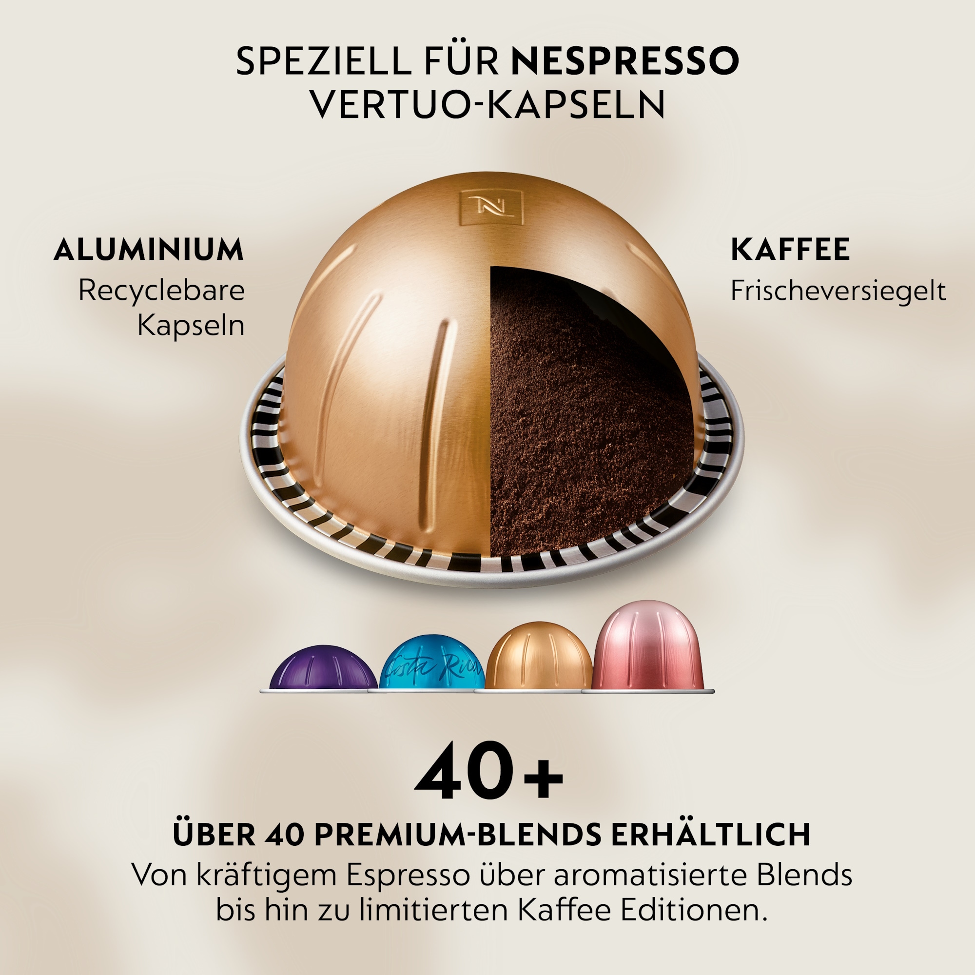 Nespresso Kapselmaschine »Vertuo Up« schlankes Design, Coffee Creations Modus, Auto-Off, 1,4 l Wassertank